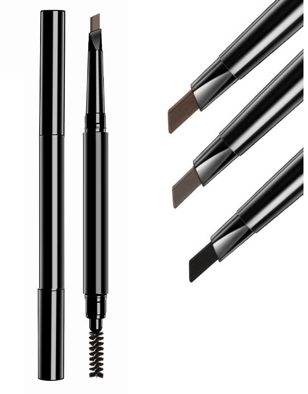 Wiffy Eyebrow Pencil with Brush - Black | Natural Looking Eyebrow Makeup for Daily Use & Professional Styling | Pack of 1