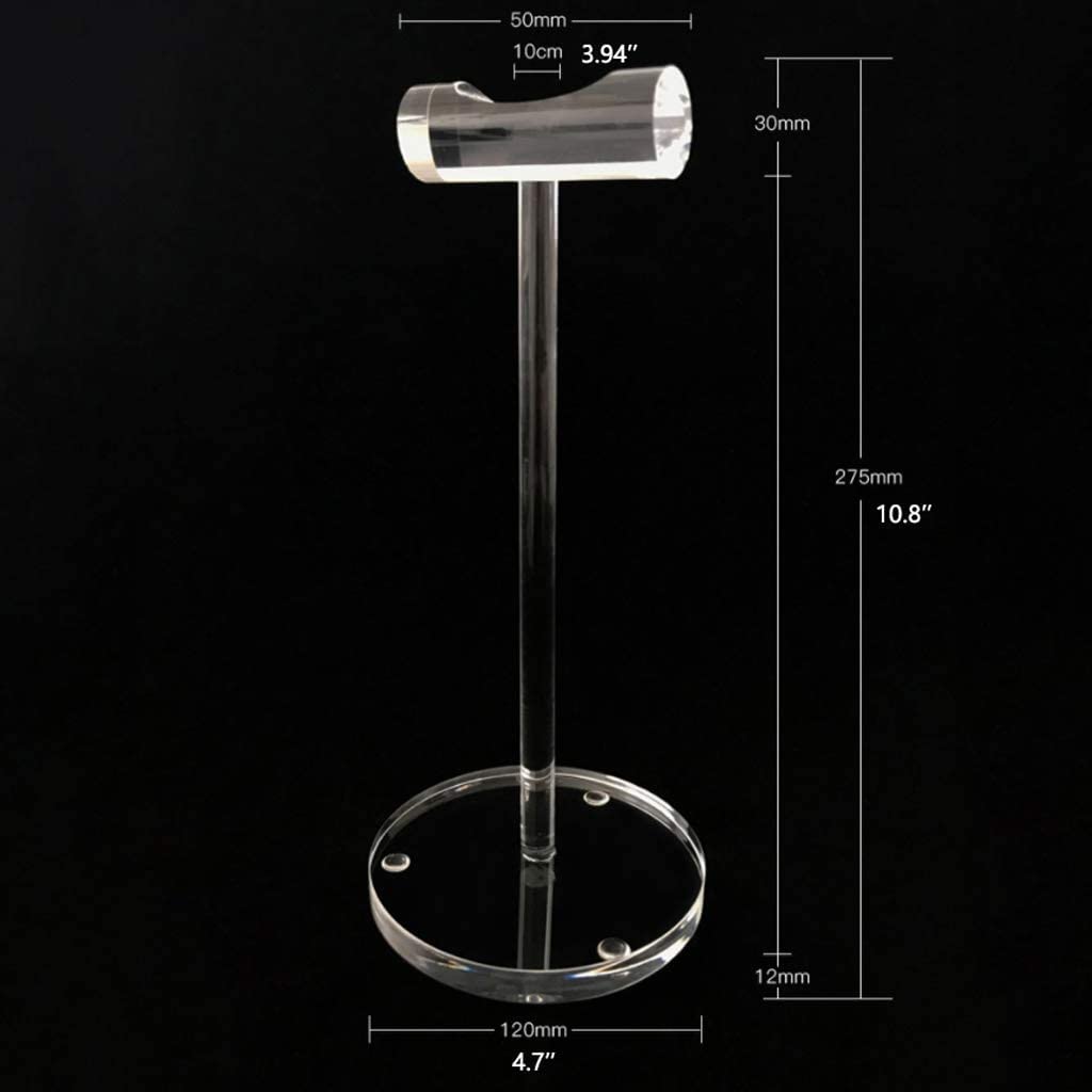 Universal Acrylic Headphone Stand Holder - Clear Earphone Display Rack & Desk Organizer (12x27.5cm) - Perfect for Gaming Setups, Home Office & Workspace Accessories