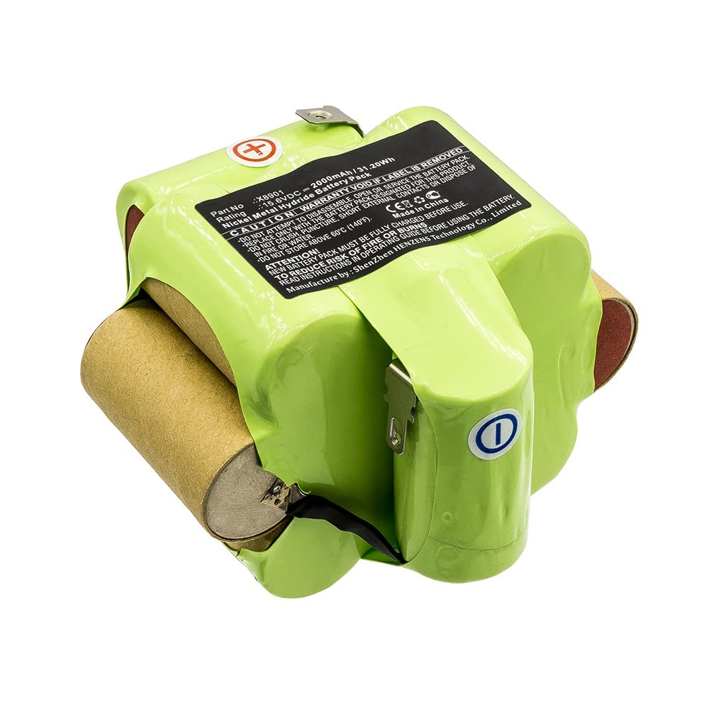 Synergy Digital Replacement Vacuum Cleaner Battery for Shark X8901 - Ni-MH 15.6V 2000mAh - Long Lasting Power for Deep Cleaning Floors, Carpets & Pet Hair