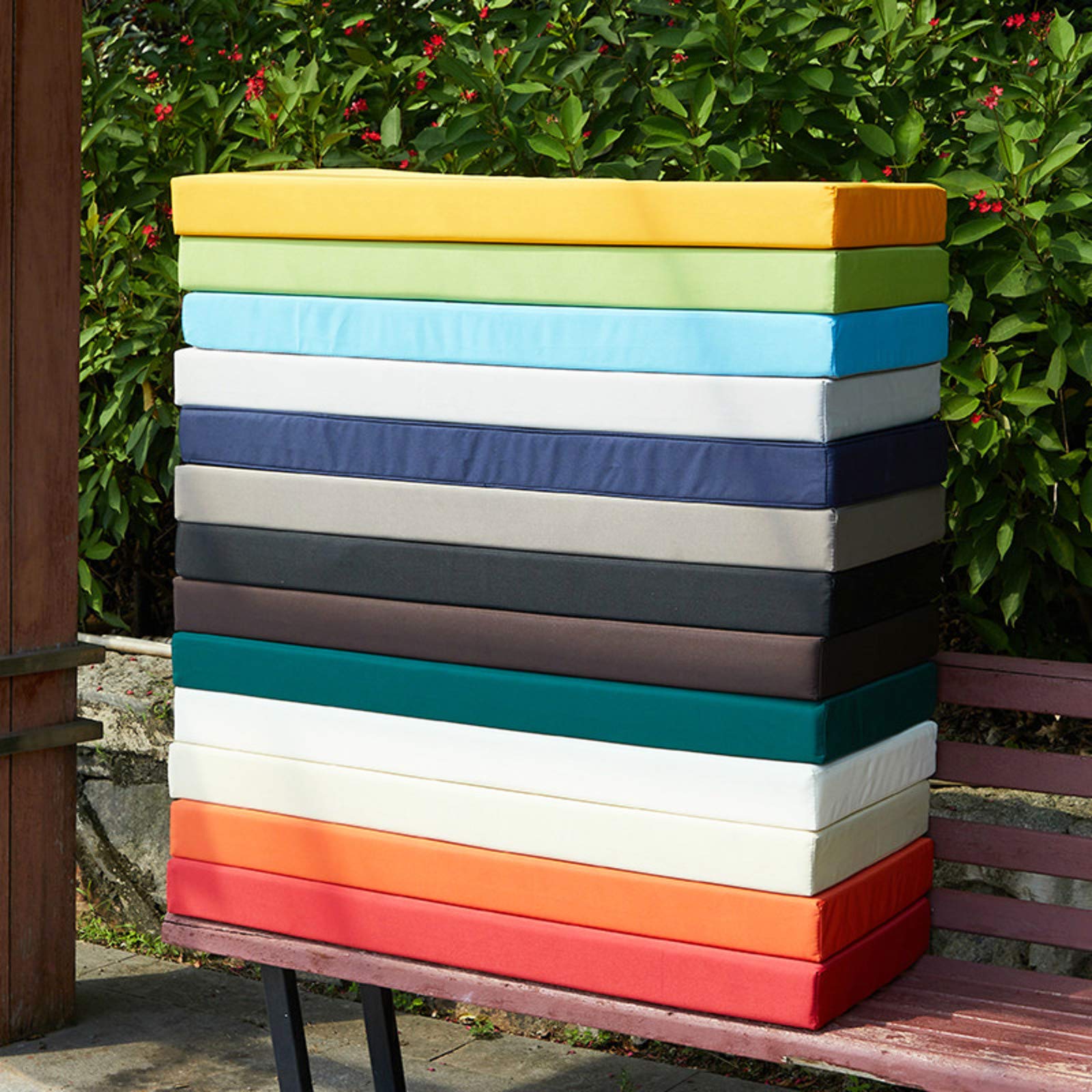 Waterproof Non-Slip Indoor Outdoor Bench Cushions - Thick Padded Patio Seat Cushion for Garden, Restaurant, Hallway & Shoe Bench (18x40x5cm) - Perfect for Outdoor Furniture, Deck Chairs & Backyard Seating