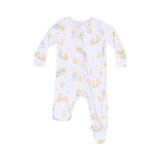 Bamboo 2-Way Zipper Footie Pajamas for Baby Girls & Boys - Soft Organic Cotton Sleepwear with Double Zipper for Easy Diaper Changes - Perfect for Nursery, Bedtime & Winter Comfort
