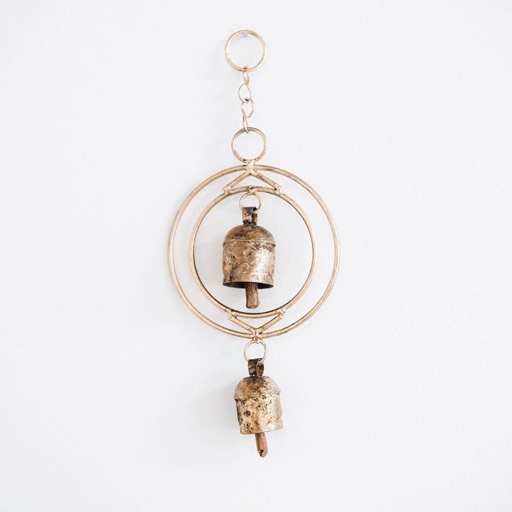 Handmade Copper Wind Chime - Small Decorative Outdoor Garden Bell for Patio, Porch, and Yard Decor - Perfect for Relaxing Wind Sounds and Feng Shui