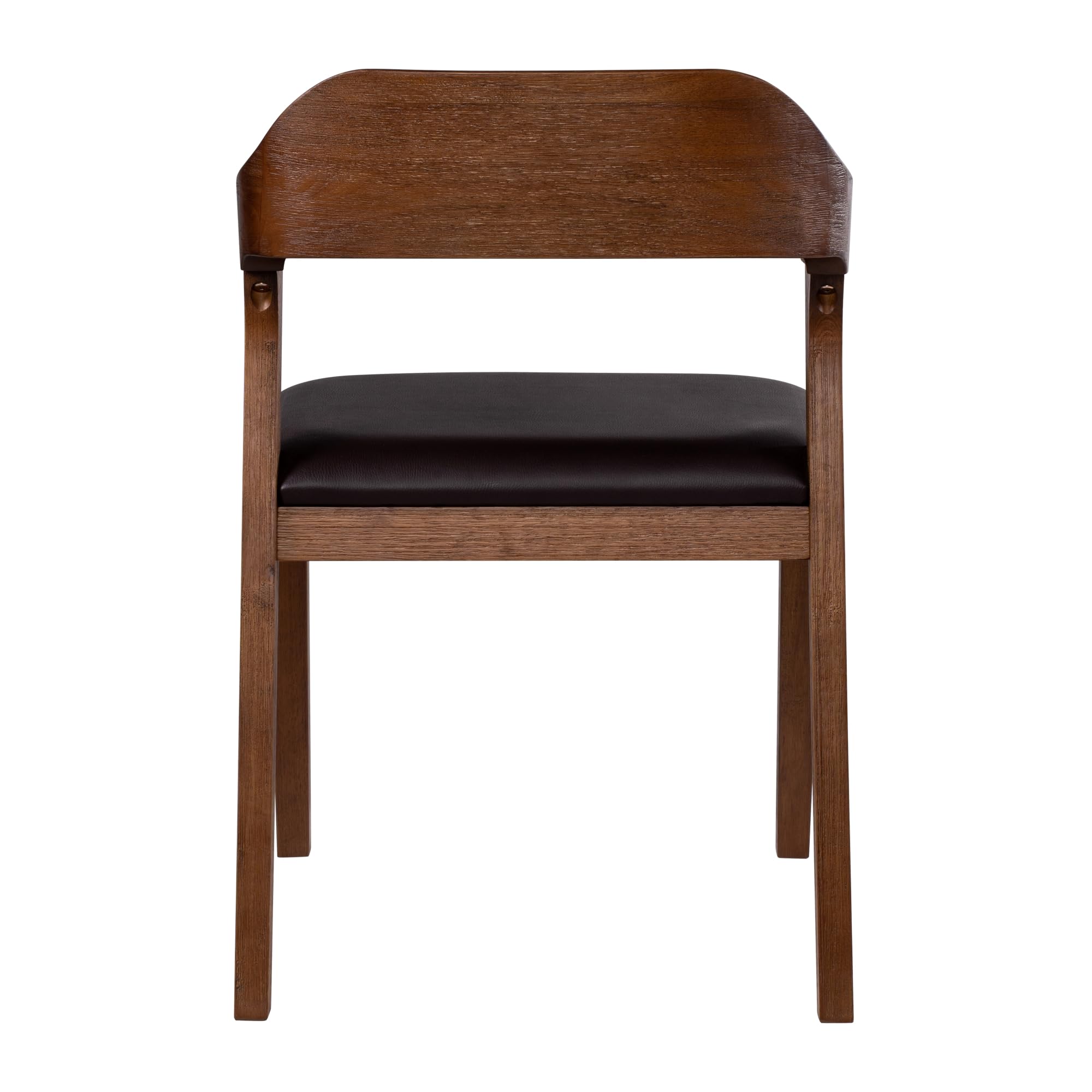 Boraam Rasmus Dining Chair - Solid Wood, Wire-Brushed Chestnut Finish - Perfect for Kitchen, Dining Room & Farmhouse Decor