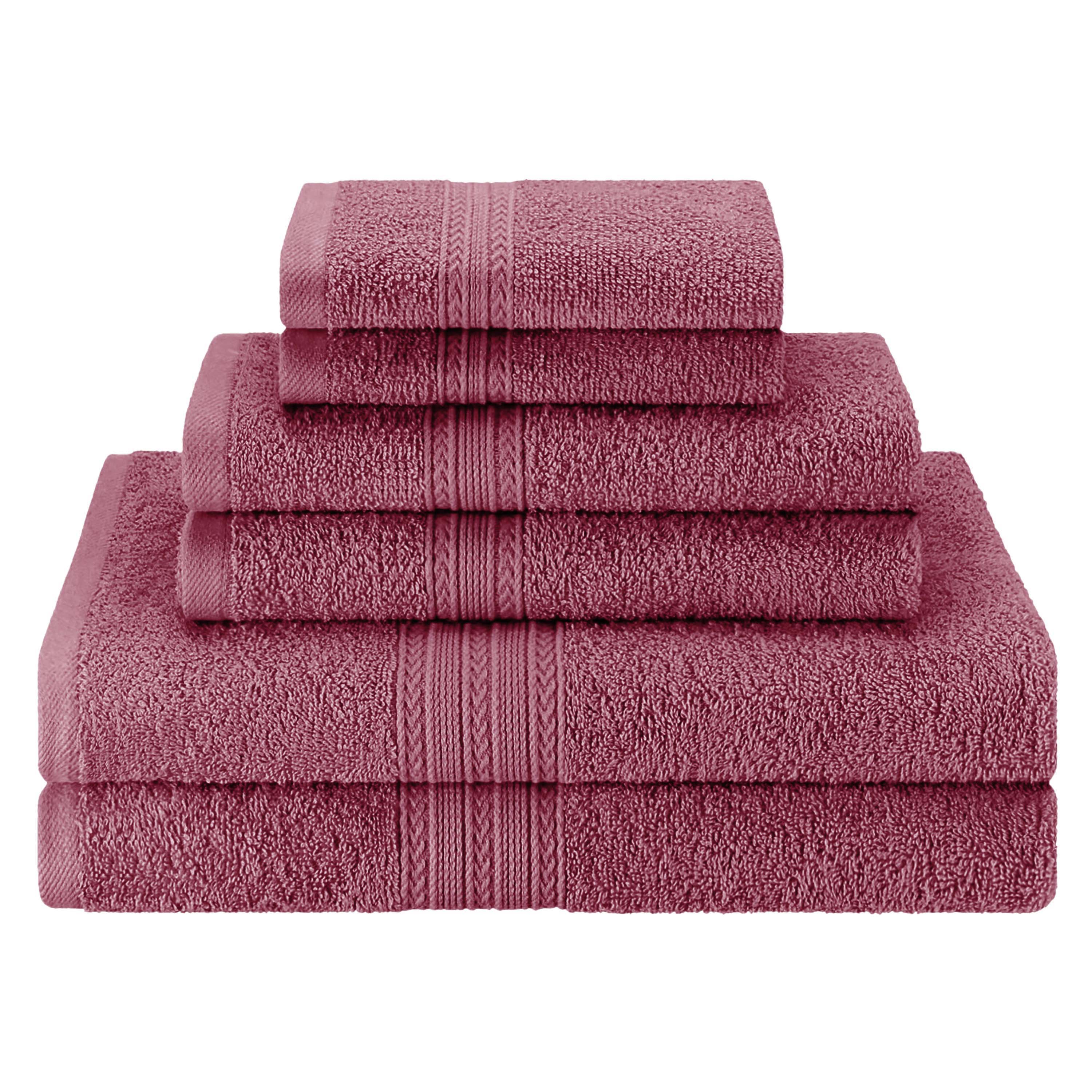 Premium 6-Piece Eco-Friendly Cotton Ring Spun Bath Towel Set - Soft, Absorbent & Sustainable for Spa, Bathroom & Beach Use