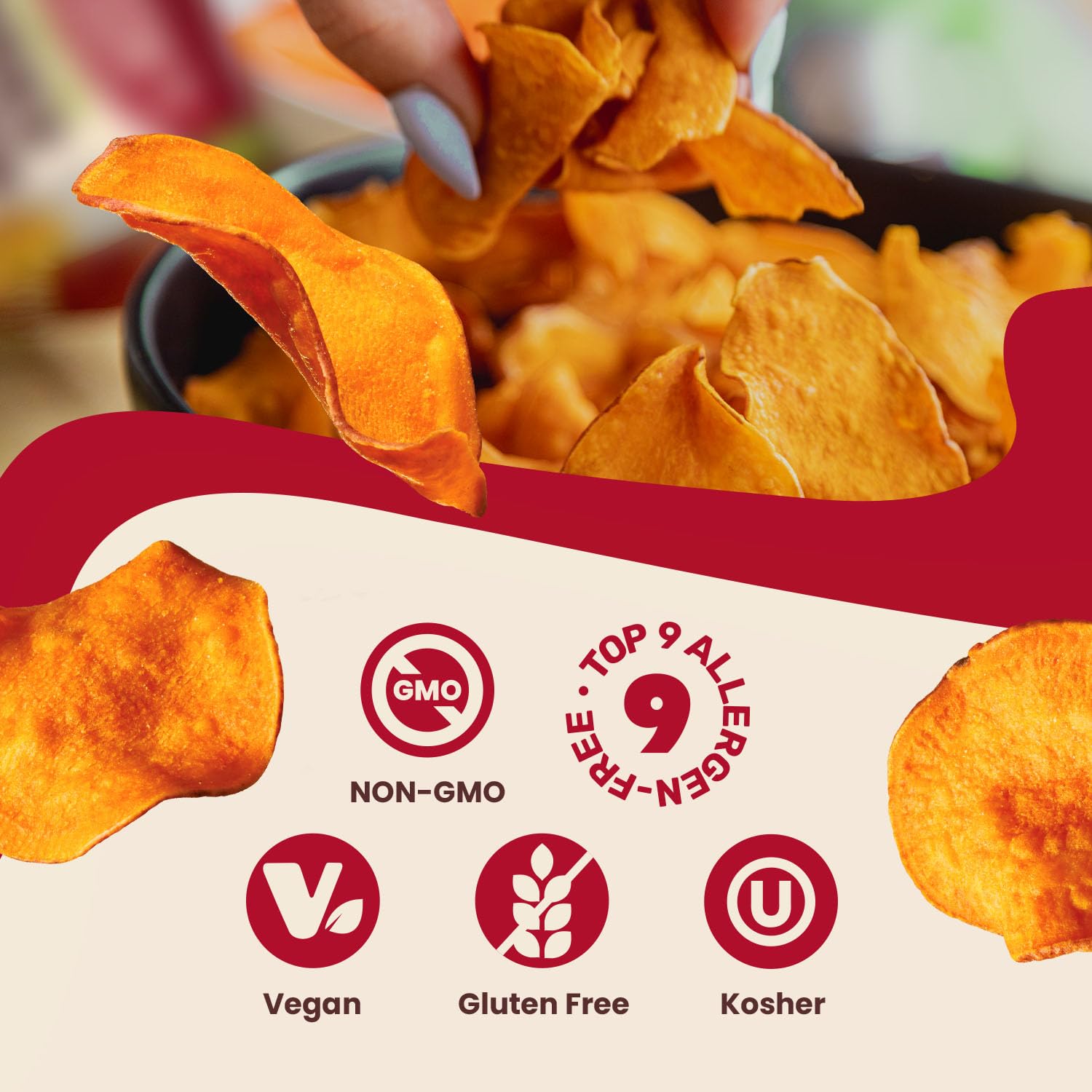 Jackson’s Sweet Potato Kettle Chips with Sea Salt - Made with Premium Avocado Oil (1 oz, Pack of 15) | Allergen-Friendly, Gluten Free, Peanut Free, Vegan & Paleo Certified | Healthy Snacks for Parties, School Lunches & On-The-Go | Shark Tank Featured Product