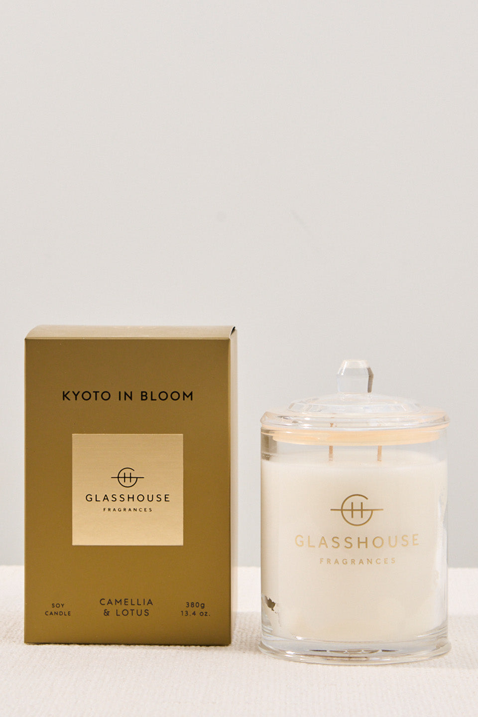 380g Triple Scented Kyoto in Bloom Soy Wax Candle - Floral Home Decor for Relaxation, Meditation & Romantic Ambiance
