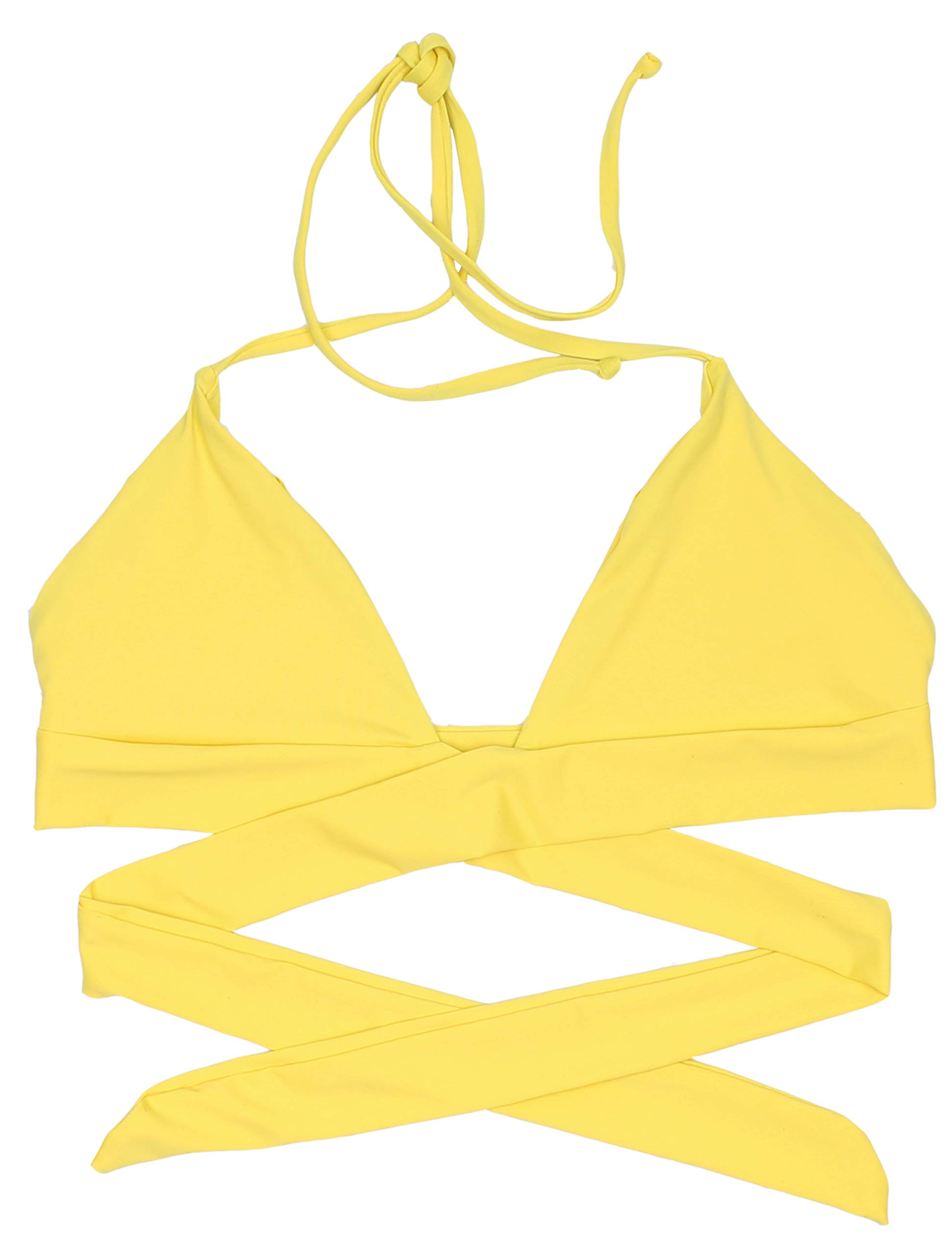 ToBeInStyle Women's Seamless Self-Lined Wrap-Around Halter Bikini Top - Sexy Swimwear for Beach, Pool & Summer Vacation - Perfect for Sunbathing & Water Sports