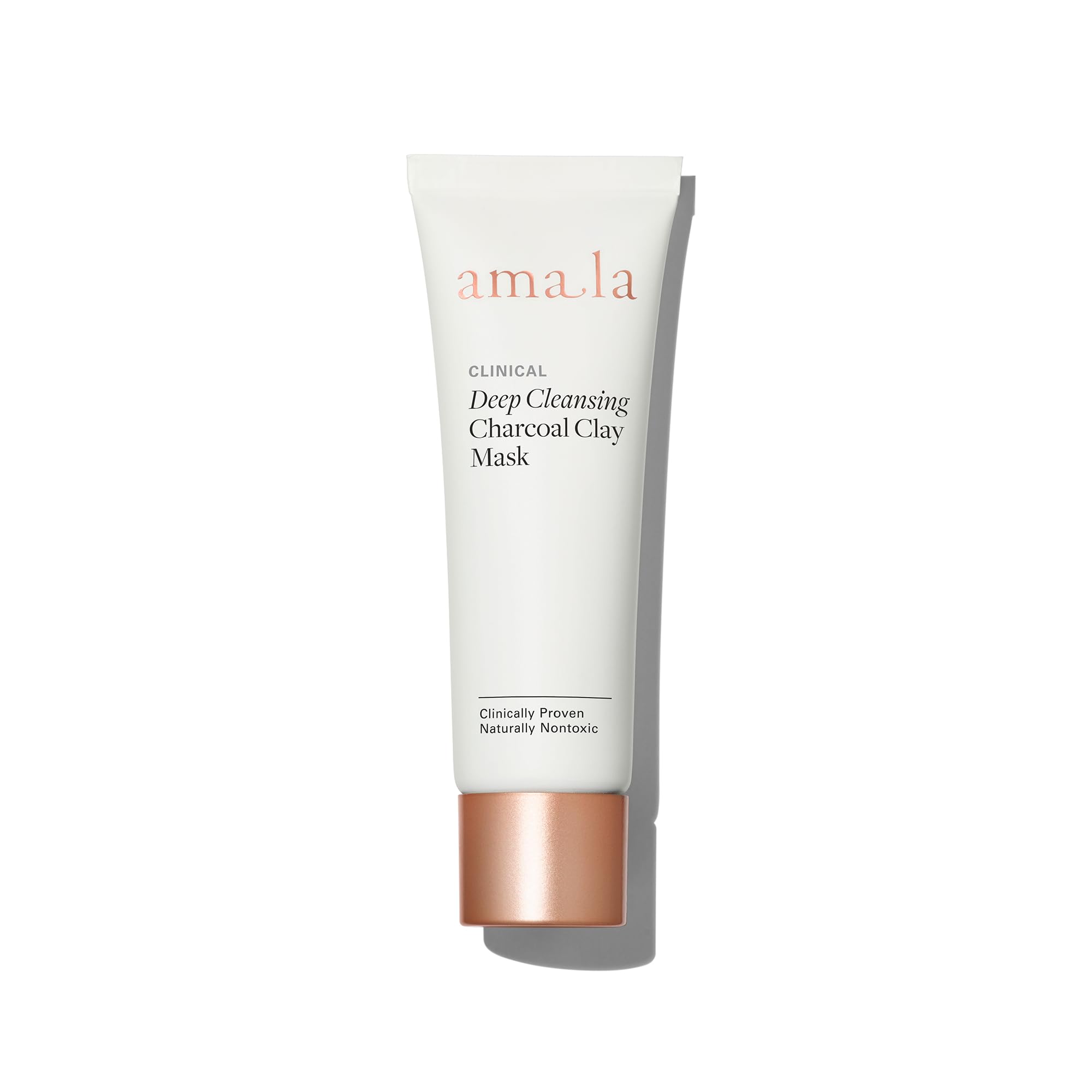 Amala Deep Cleansing Charcoal Clay Mask with Bamboo Charcoal & Moroccan Rhassoul Clay - Anti-Aging Face Mask for Pore Minimizing & Skin Smoothing - Infused with Kukui Oil (50ml) - Perfect for Detoxifying & Revitalizing Dull Skin at Home Spa Days