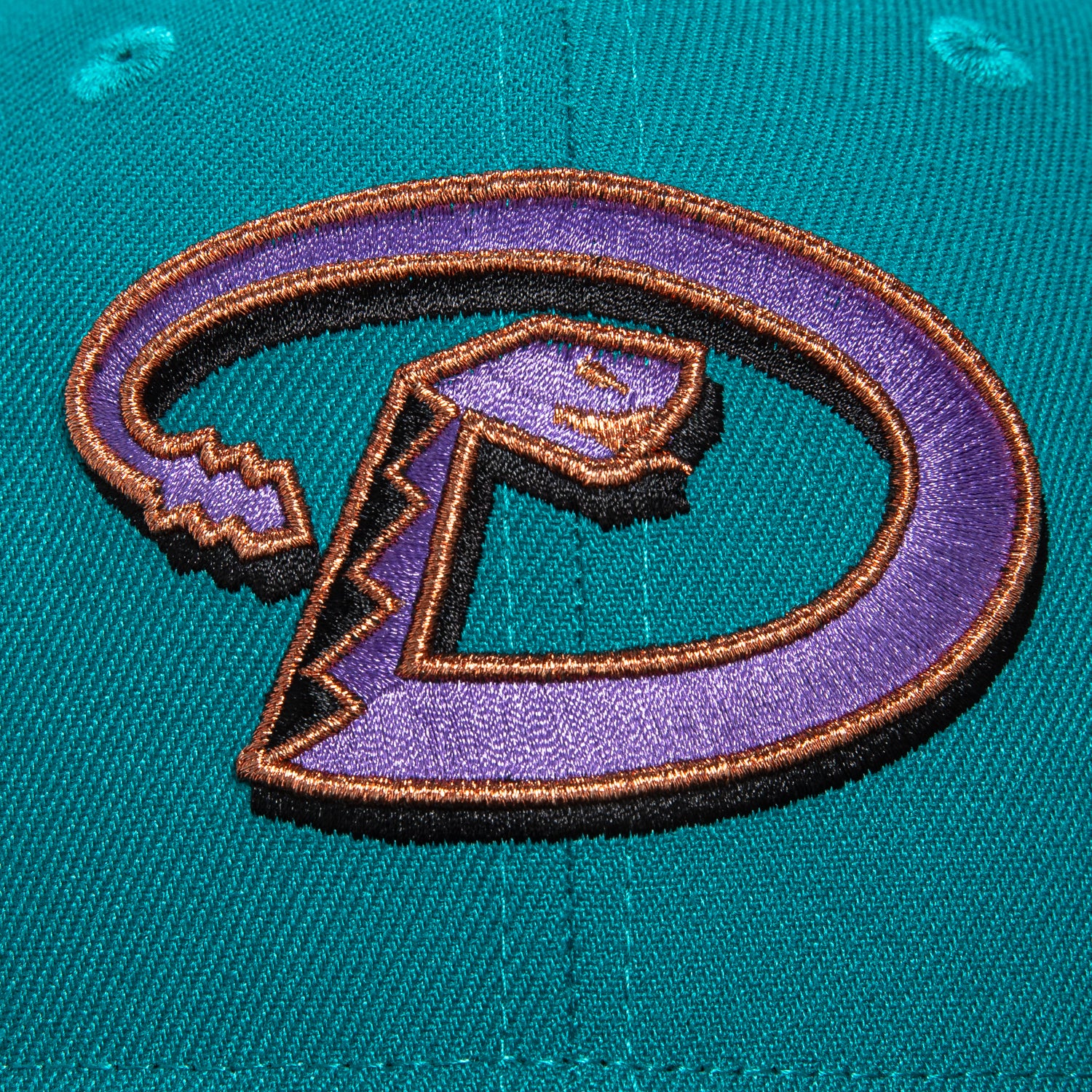 New Era 59Fifty Arizona Diamondbacks MLB Baseball Cap with Inaugural Patch - Teal, Black, Purple & Metallic Copper - Adjustable Snapback Hat for Men & Women - Perfect for Baseball Games, Sports Fans & Streetwear Fashion