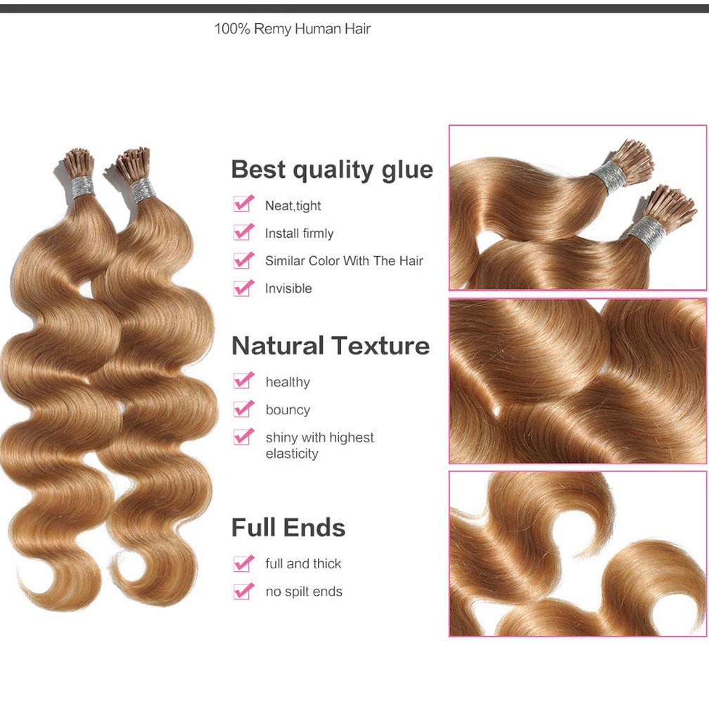 Pre-Bonded I-Tip Human Hair Extensions 15