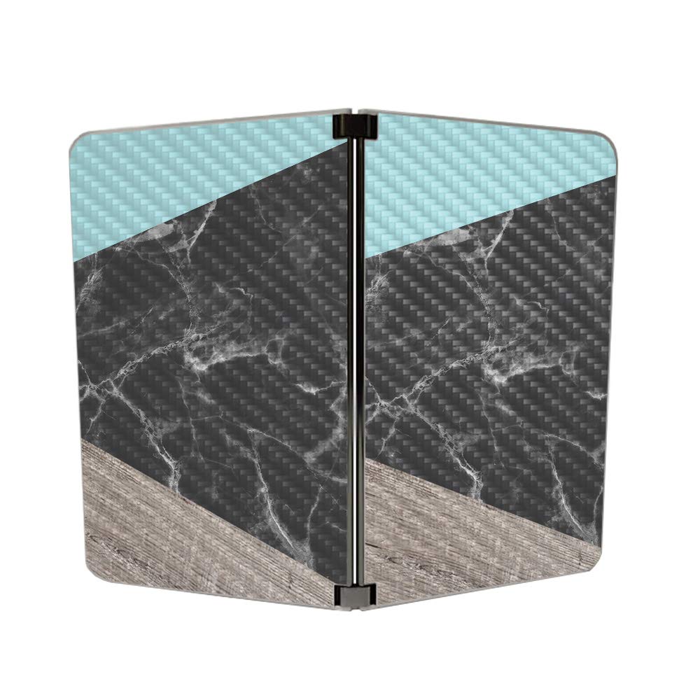 MIGHTY SKINS Carbon Fiber Skin for Microsoft Surface Duo - Wood & Marble Design | Protective Durable Textured Cover | Easy to Apply | Made in USA | Perfect for Work, Travel & Everyday Protection