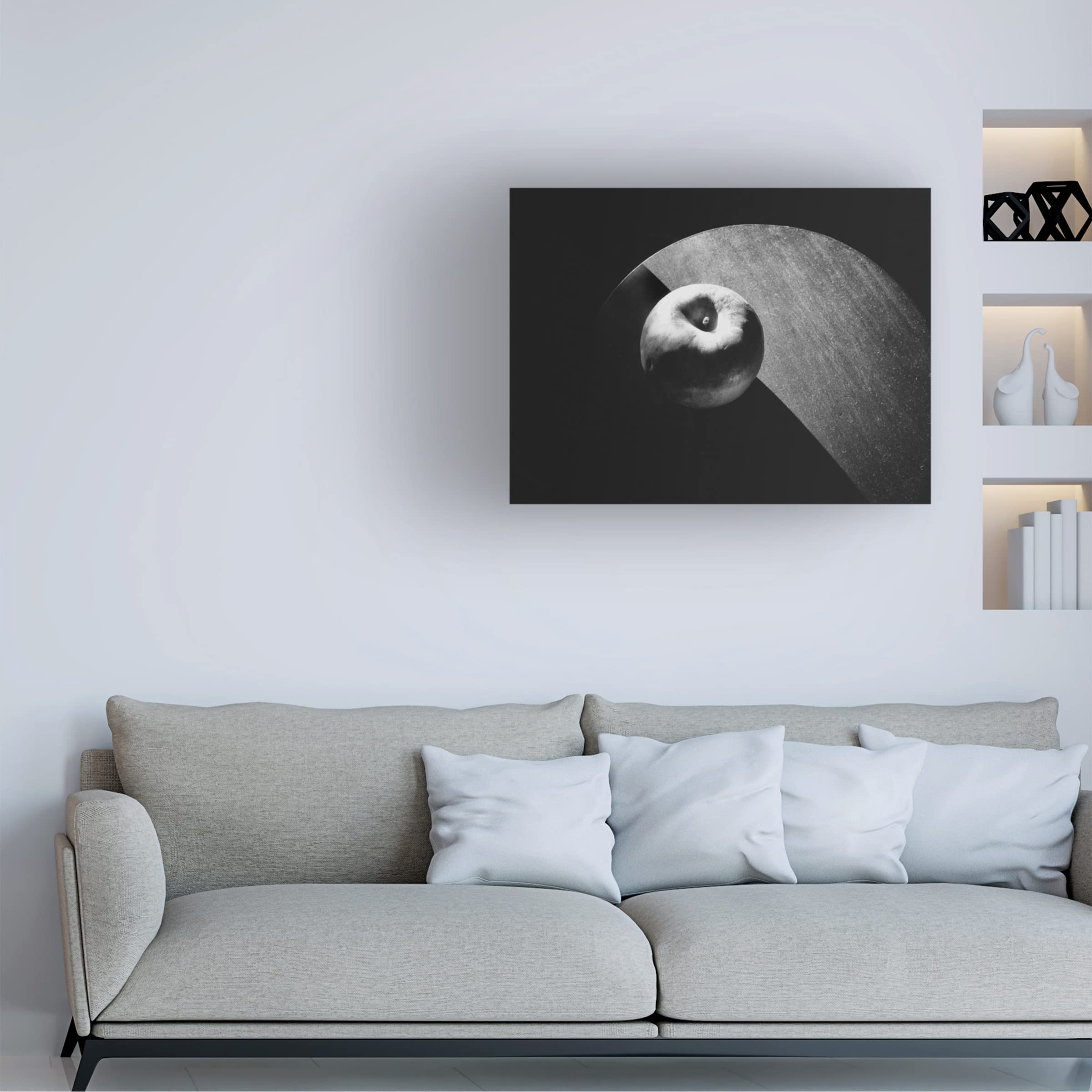 Trademark Fine Art 'Dust And Apple' Canvas Wall Art Print by Mariuca Brancoveanu - Modern Home Decor for Living Room, Bedroom & Office