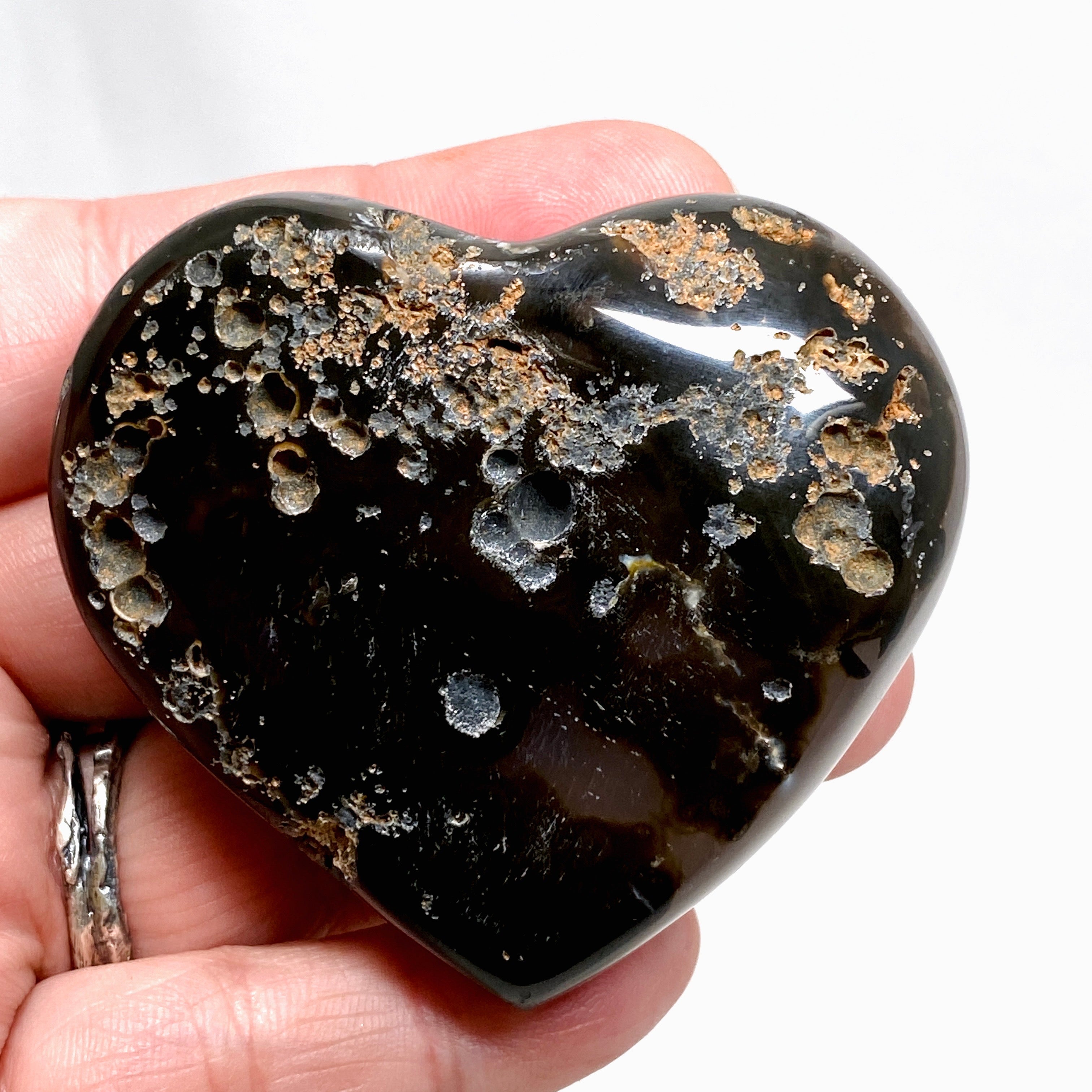Natural Agate Druzy Heart Pendant - AMH 03 | Healing Crystal Jewelry for Meditation, Energy Balancing & Spiritual Gifts