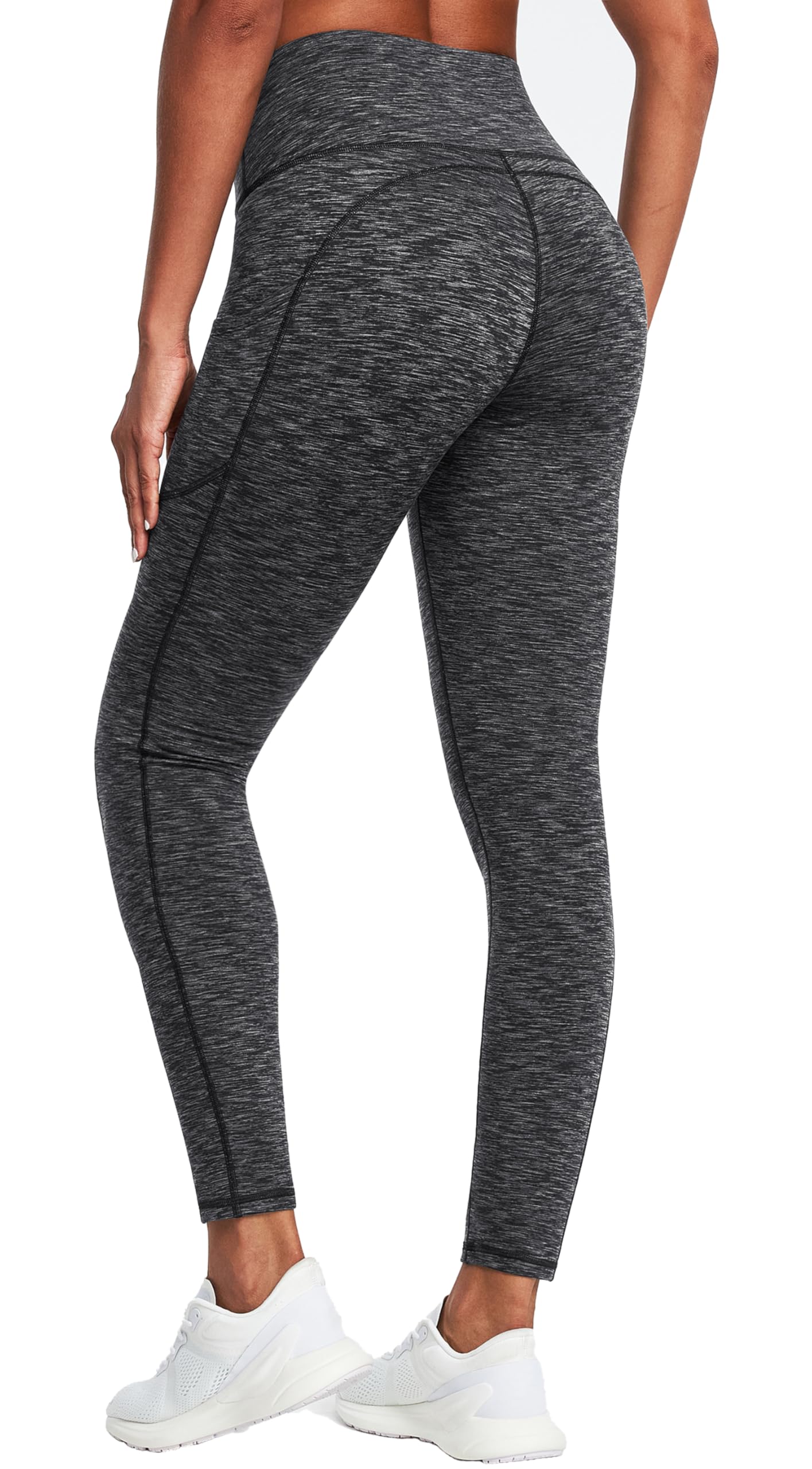 IUGA Women's Fleece Lined Thermal Leggings with Pockets - High Waisted Yoga Pants for Winter Workouts, Running & Lounge Wear - Warm Winter Activewear for Cold Weather