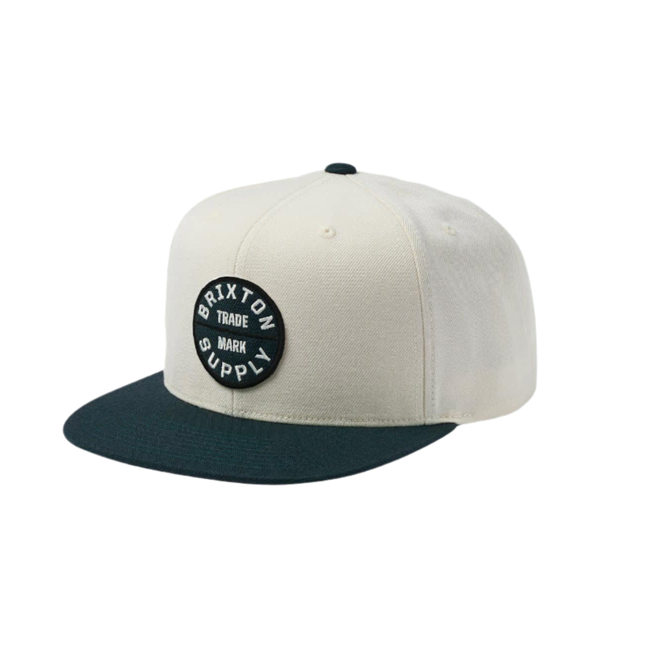 BRIXTON Oath III Snapback Hat - Off White | Adjustable Baseball Cap for Men & Women | Perfect for Casual Wear, Sports, and Outdoor Activities