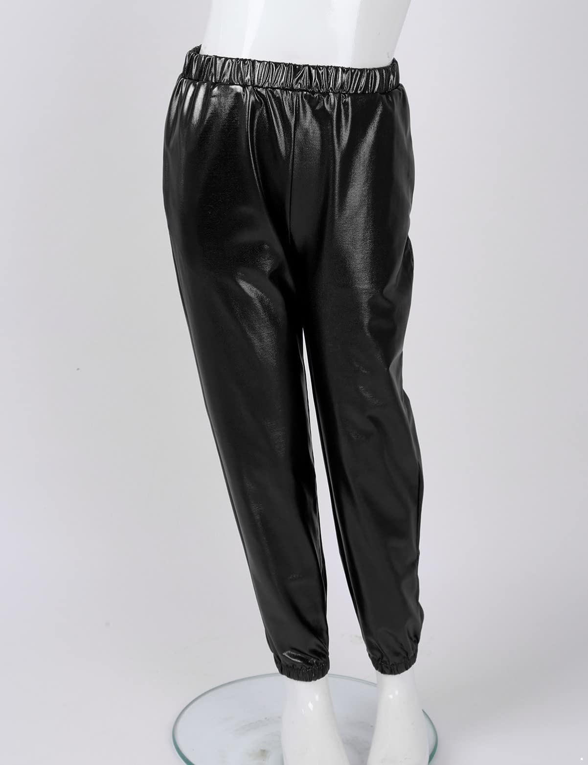 CHICTRY Kids Girls Shiny Metallic Jazz Dance Pants Hip Hop Sweatpants - Performance, Competition, Practice, Gym & Casual Wear