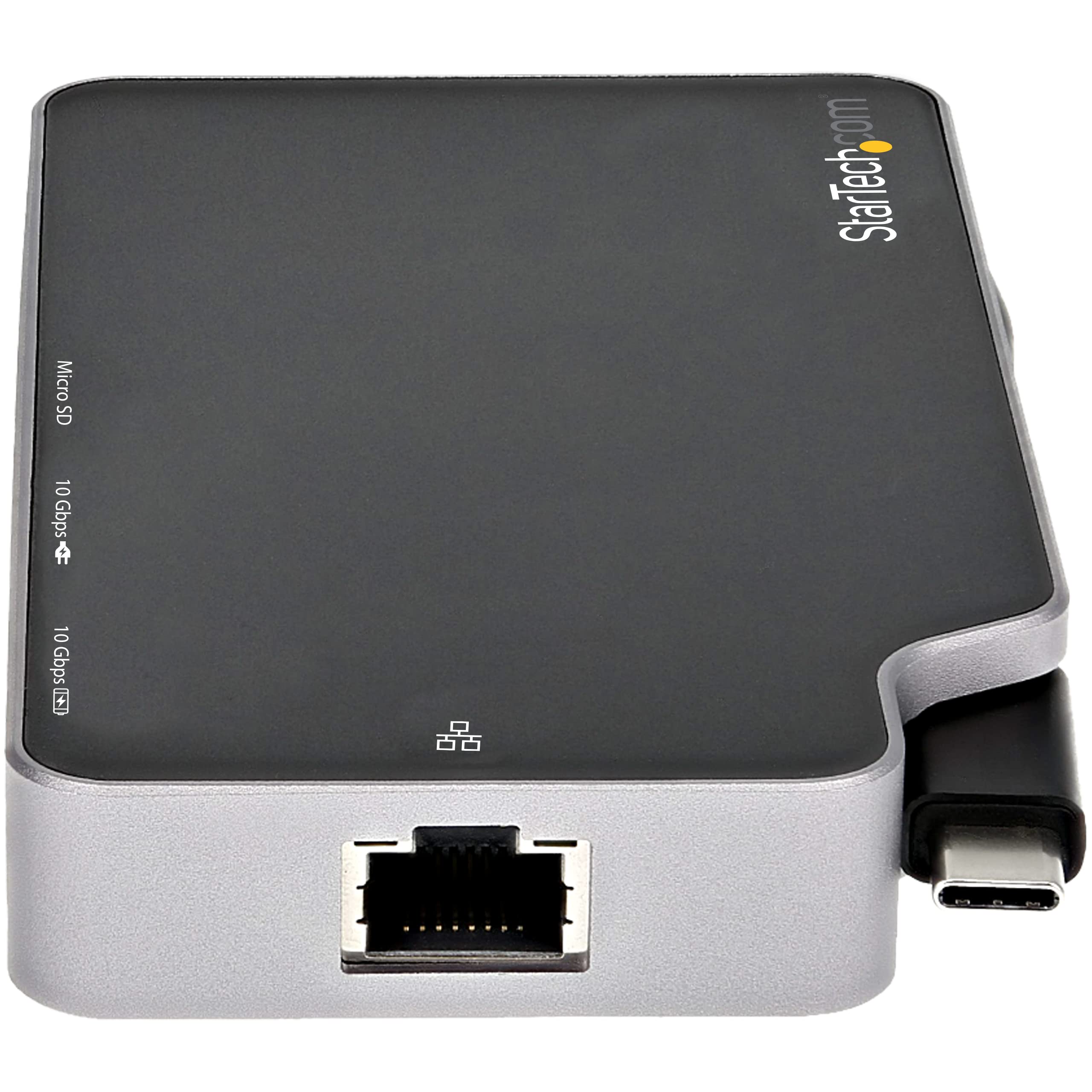 StarTech.com USB C Hub with 4K HDMI/VGA, 100W PD, 2x USB 3.1, Gigabit Ethernet, MicroSD - Portable USB-C Dock for MacBook Pro/Air, Dell XPS, Surface Laptop - Perfect for Home Office, Travel & Presentations