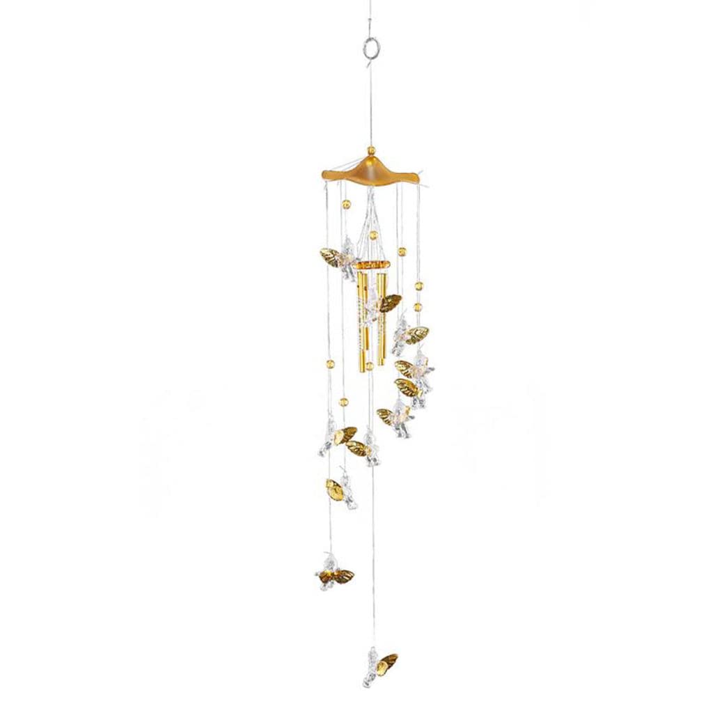 Premium Metal Angel Wind Chimes - Outdoor & Indoor Copper Wind Bells for Garden, Patio, Home Decor - Memorial Gift & Hanging Ornament (Perfect for Relaxing Backyard, Front Porch & Meditation Spaces)