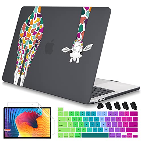Colorful Giraffe Black