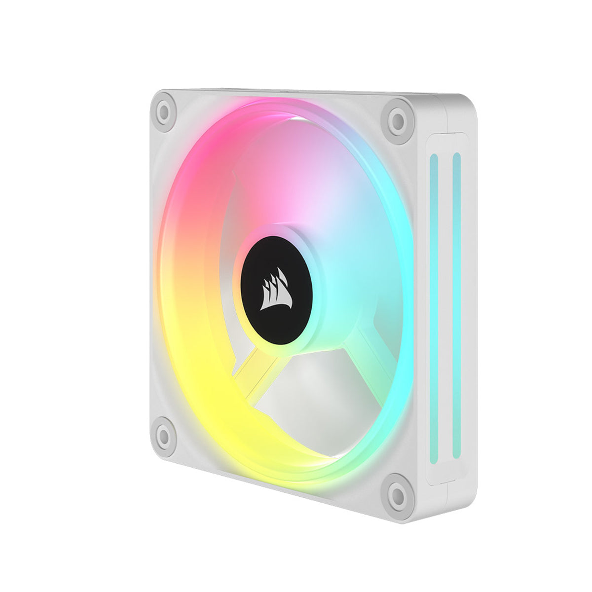 Corsair iCUE LINK QX140 RGB 140mm Magnetic Dome RGB PC Cooling Fan - Dual Fan Kit (White) - Perfect for Gaming PC Builds & Custom Liquid Cooling Systems