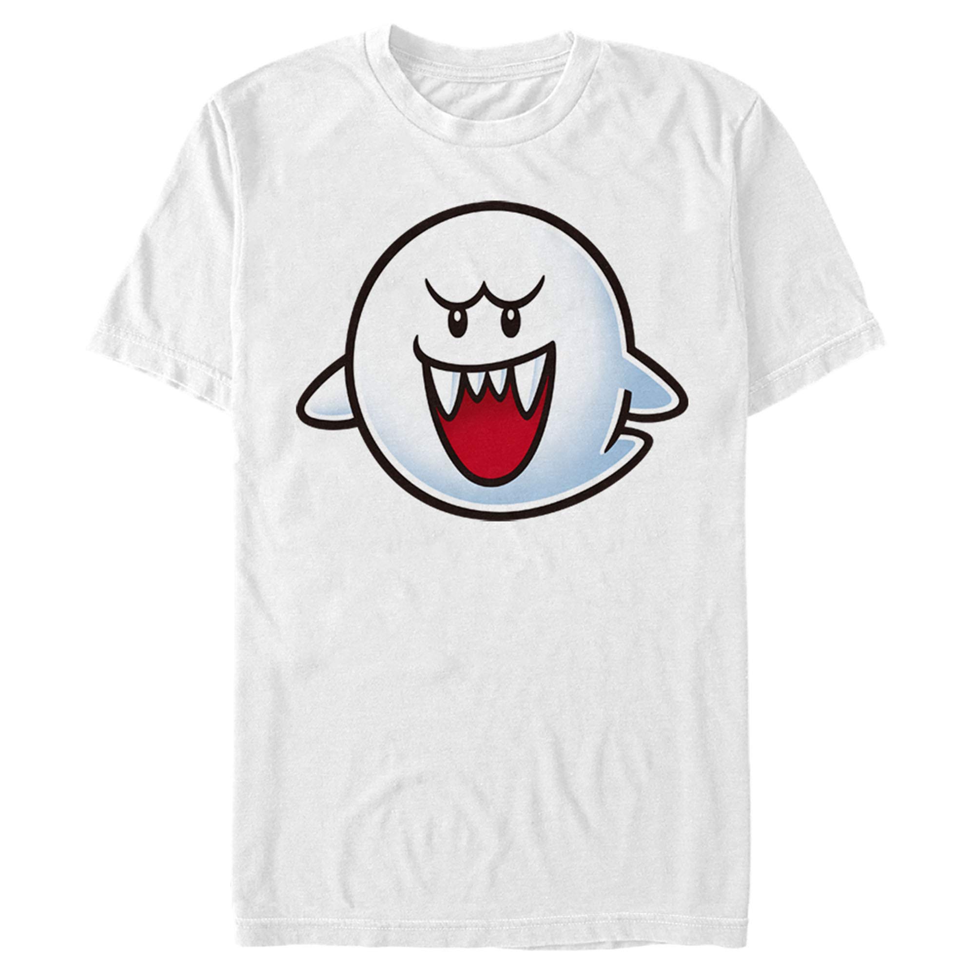 Men's Nintendo Mario Boo Ghost Smile Graphic T-Shirt - Cool Gaming Tee for Casual Wear, Cosplay & Video Game Fans