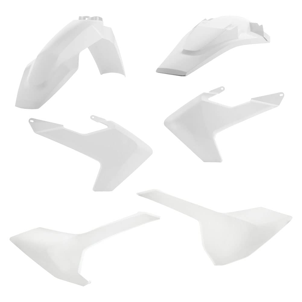 Acerbis Replica Plastic Kit White for Husqvarna TX 300 2017-2018 | OEM Style Body Panels | Dirt Bike Replacement Parts for Off-Road & Motocross Racing