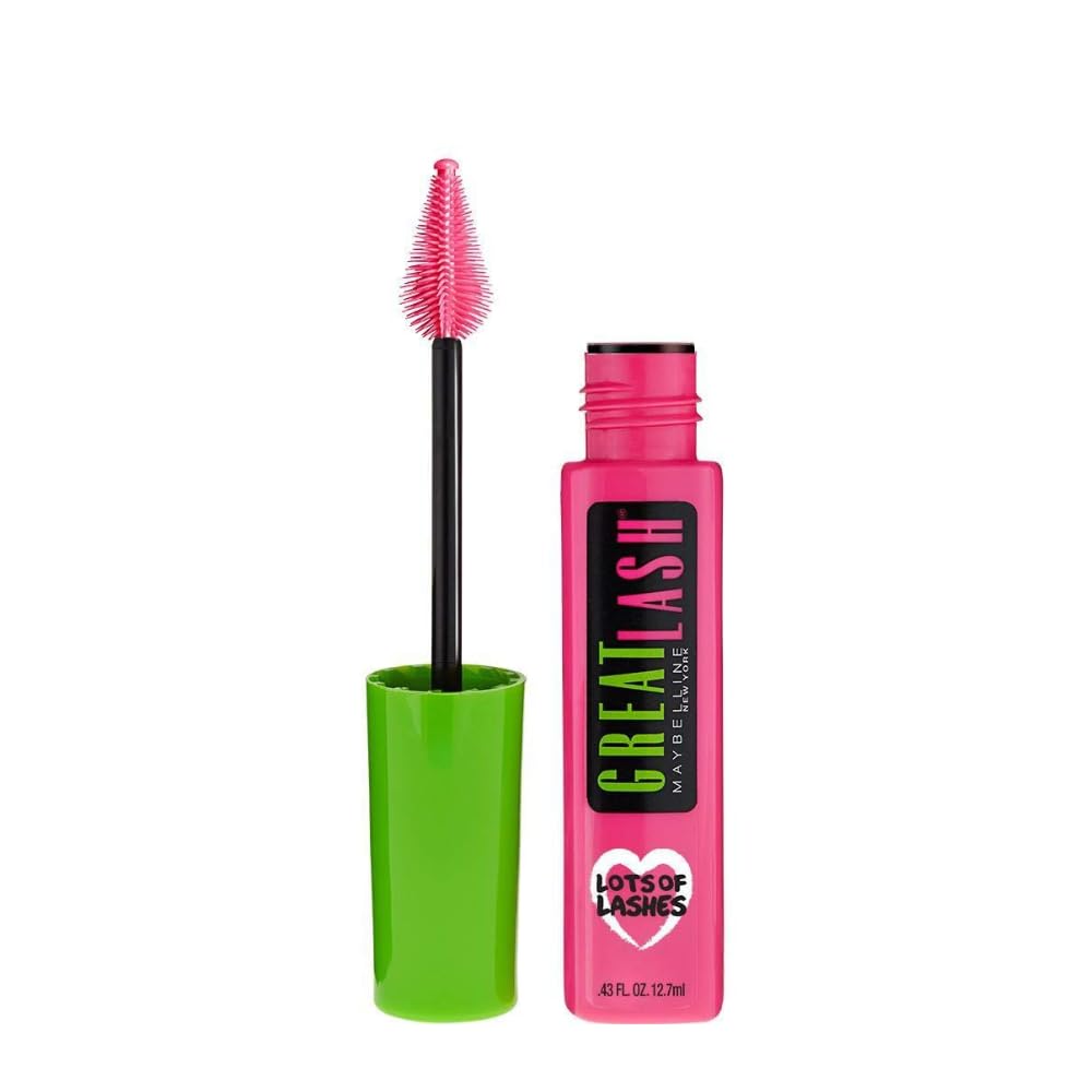 Maybelline Great Lash Very Black Washable Mascara - 12.5ml (0.42 fl oz) - Lengthening & Volumizing for Natural Look - Perfect for Daily Wear & Special Occasions