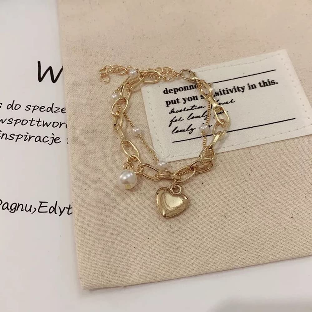 Shining Diva Fashion Gold Plated Charm Bracelet for Women & Girls - Elegant Adjustable Jewelry Gift for Birthday, Anniversary & Special Occasions (RR14531B)