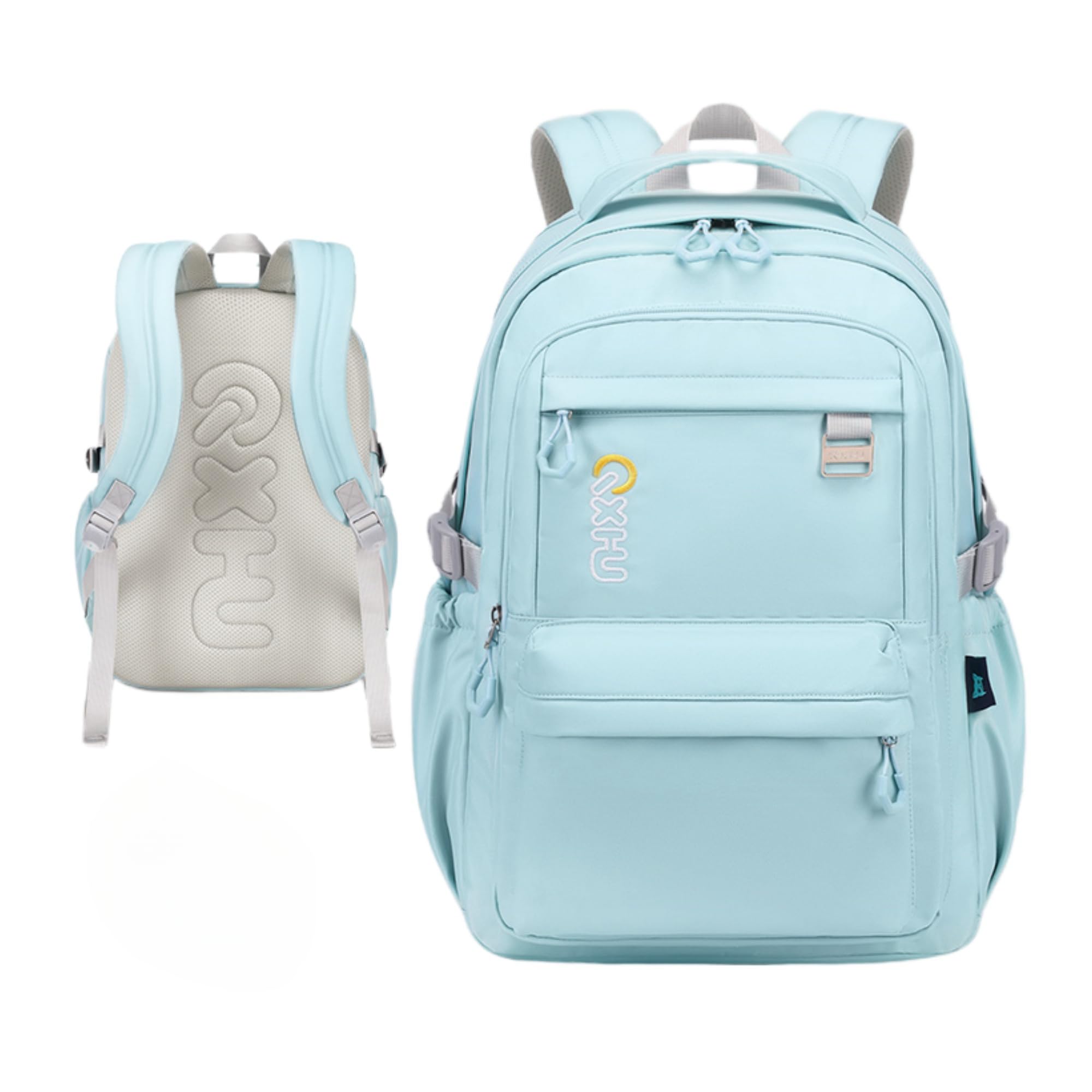 MITOWERMI Waterproof Backpack for Girls & Teens - Light Blue School Bookbag for Middle School, Travel & Casual Use | Durable & Stylish Backpack for Everyday Use, Commuting & Outdoor Adventures