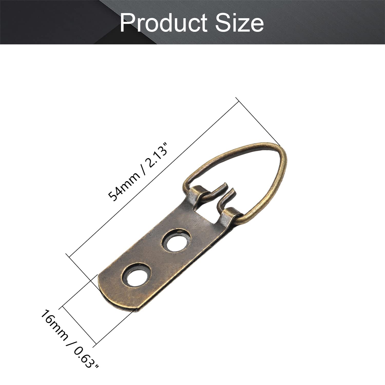 MroMax 100PCS Bronze Picture Frame Hooks 2.13