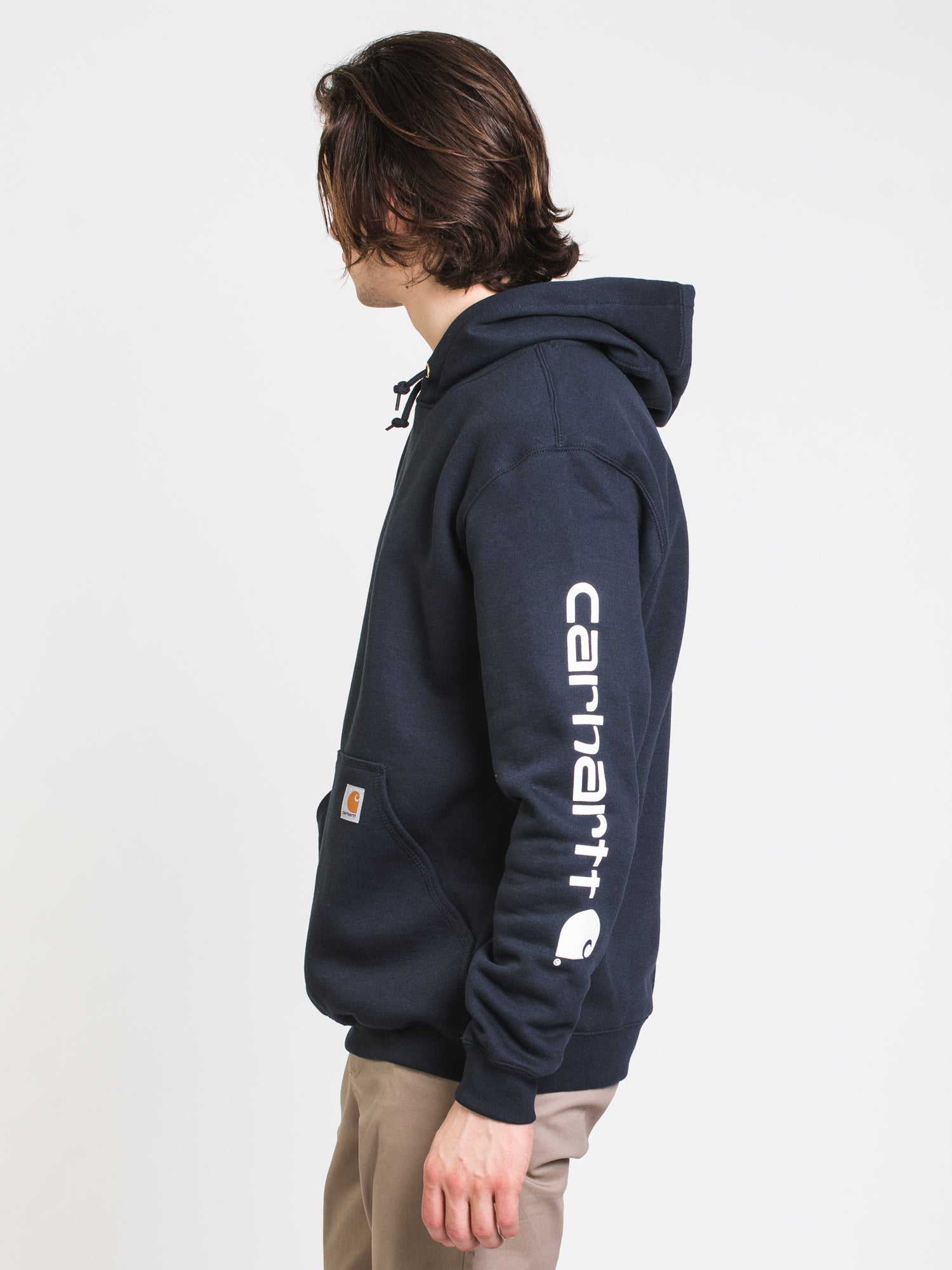 Carhartt Men's Sleeve Pullover Hoodie - Heavyweight Fleece Lined Sweatshirt for Work & Outdoor Activities