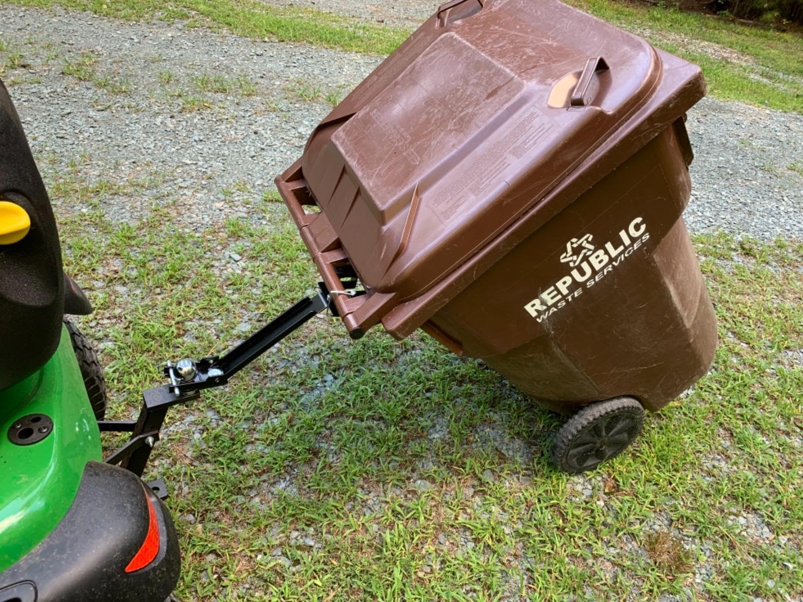 UBL Single Can Ball or Bolt Mounted Garbage Hauling Hook - Heavy Duty Trash Can Holder - Made in USA - Perfect for Outdoor Waste Management & Garage Organization