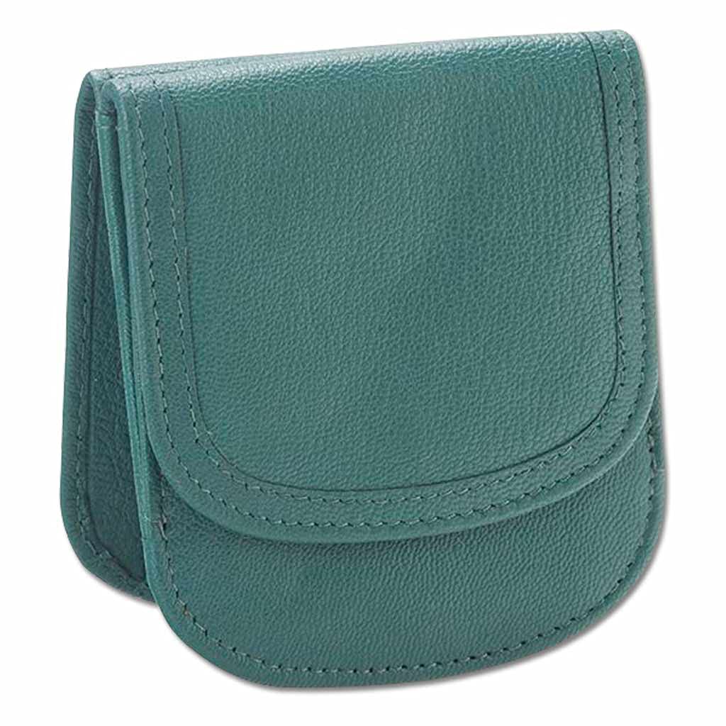 Taxi Wallet® TW03-DRAGONFLY - Slim Green Leather Front Pocket Wallet for Men & Women - RFID Blocking Credit Card Holder with Coin Pocket - Perfect for Travel, Business & Everyday Use