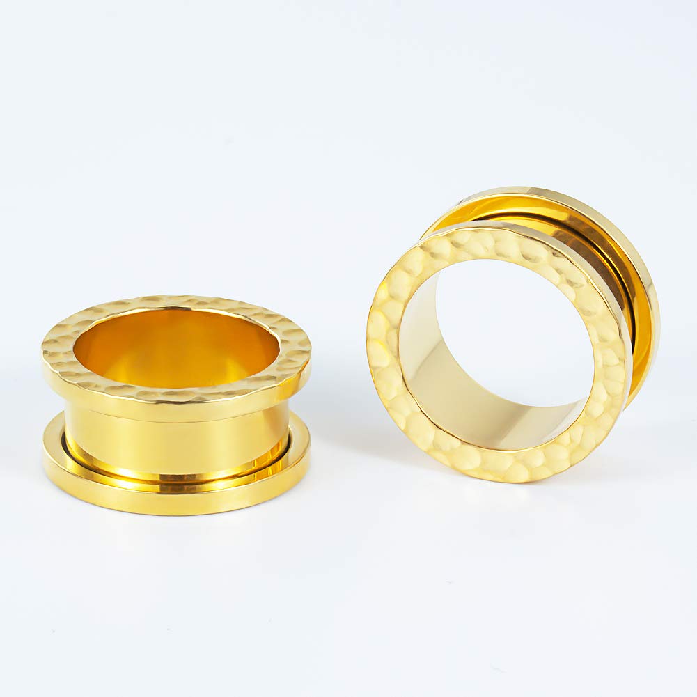 TBOSEN 1 Pair Stainless Steel Ear Gauges & Tunnels - 2G to 1 Inch (6mm-25mm) - Ear Stretchers, Plugs, Expanders for Pierced Ears - Perfect for Body Jewelry, Punk Style & Self-Expression