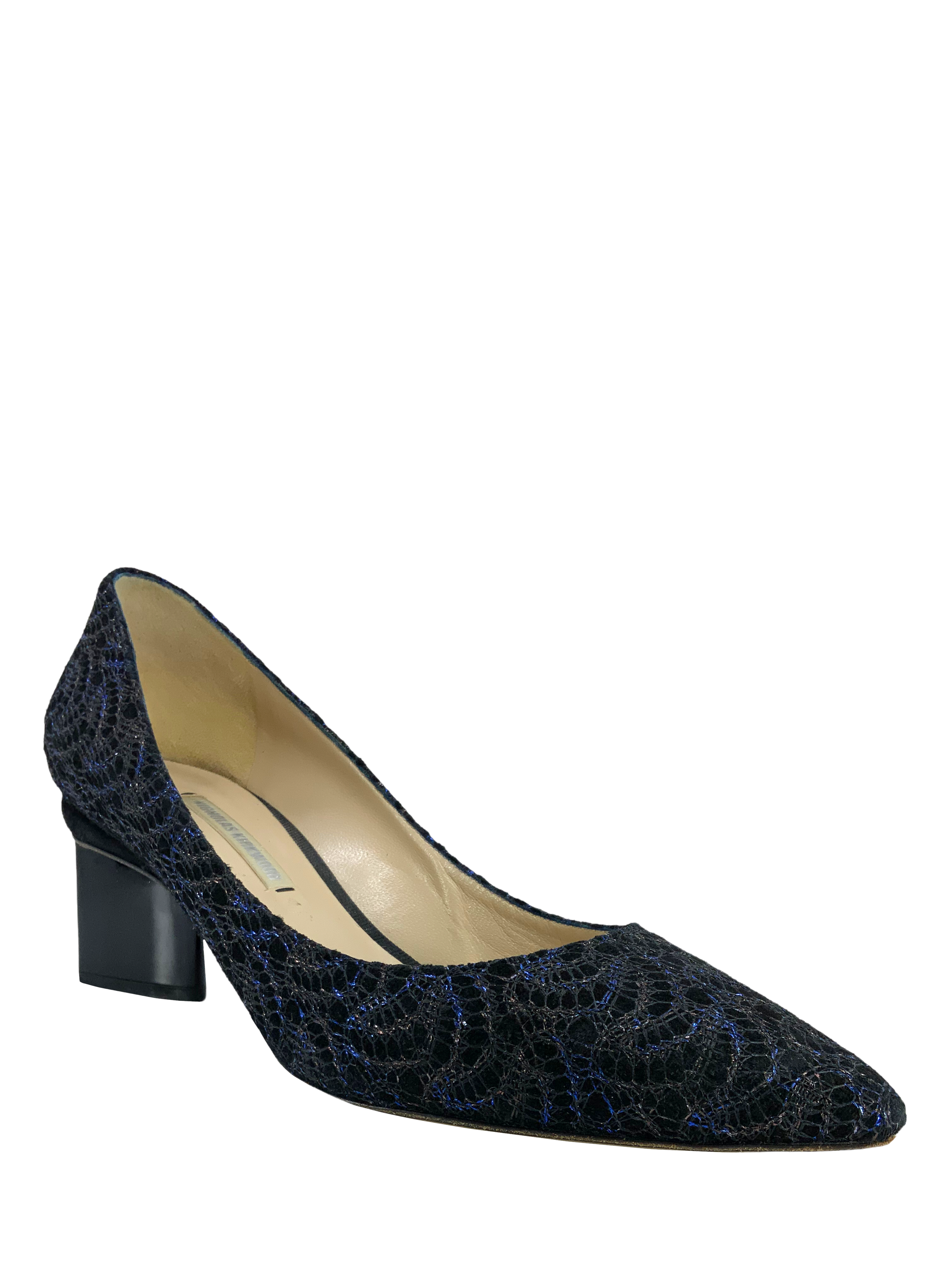 NICHOLAS KIRKWOOD Prism Suede Pumps - Women's Size 7.5 (US) | Elegant High Heels for Party, Wedding & Evening Events