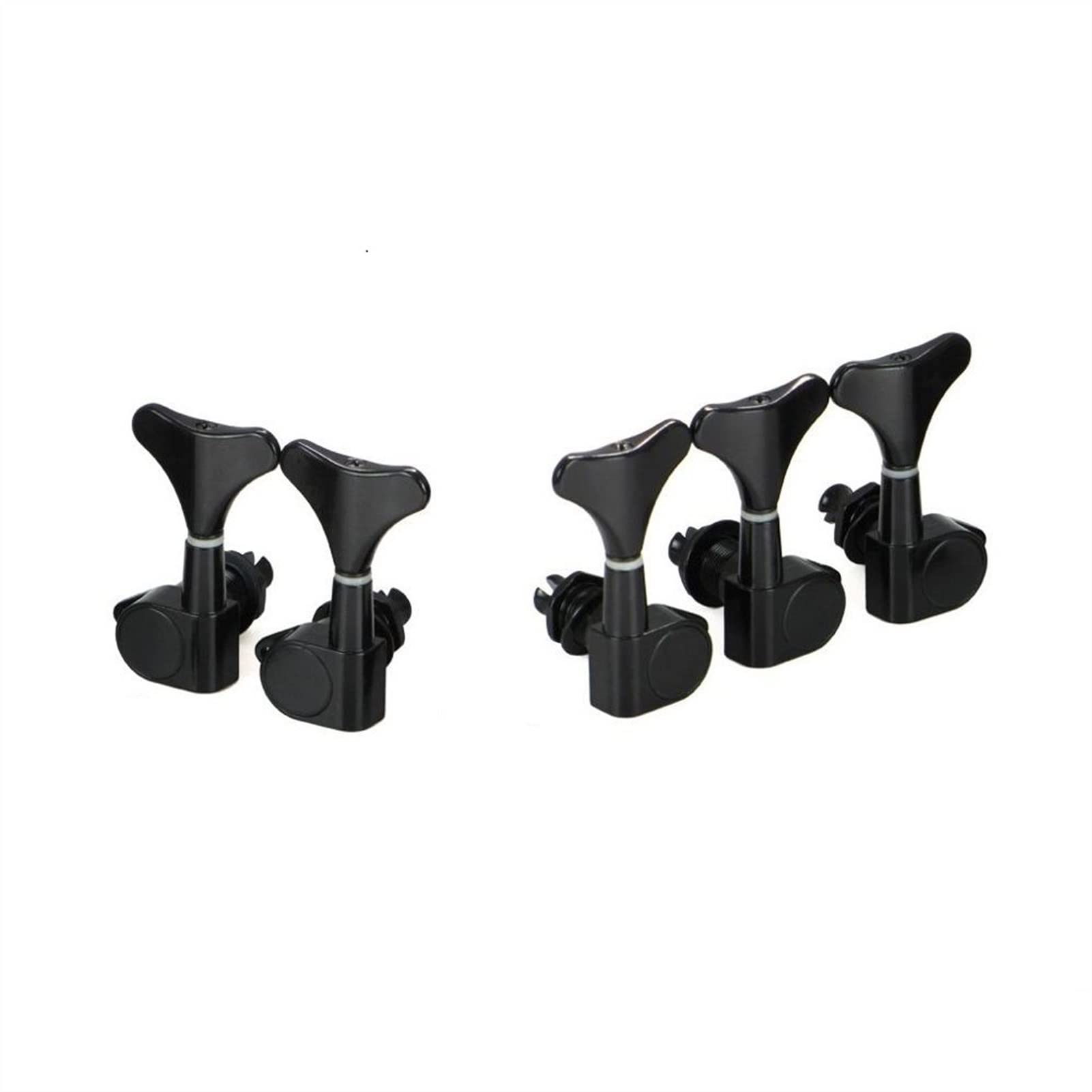 5-Piece Bass Machine Heads Set - 2L3R/2R3L Tuning Pegs for 5-String Electric Bass Guitar (Black) - Perfect for Smooth Tuning & Professional Performances
