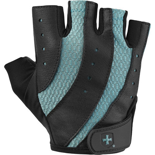 Harbinger Women's Pro Weightlifting Gloves - Teal Color for Gym, CrossFit & Strength Training