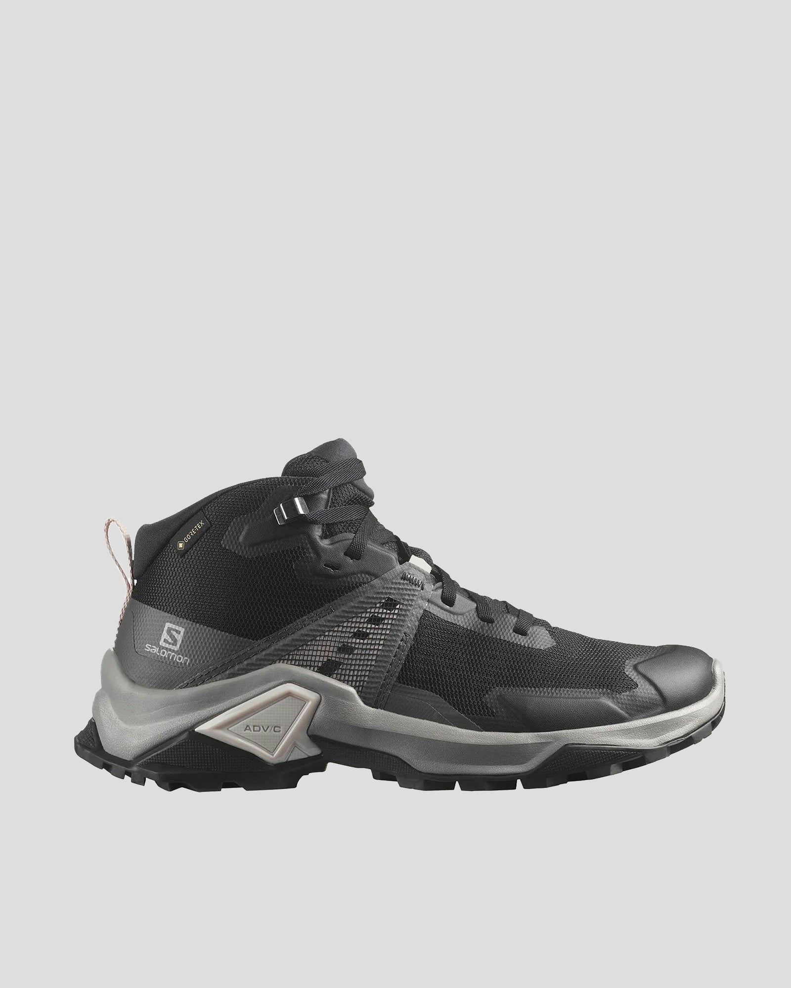 Women's Salomon X Raise 2 GTX Mid Waterproof Hiking Boots - Black/Magnet - Lightweight & Durable for Outdoor Adventures, Trail Running & Mountain Climbing