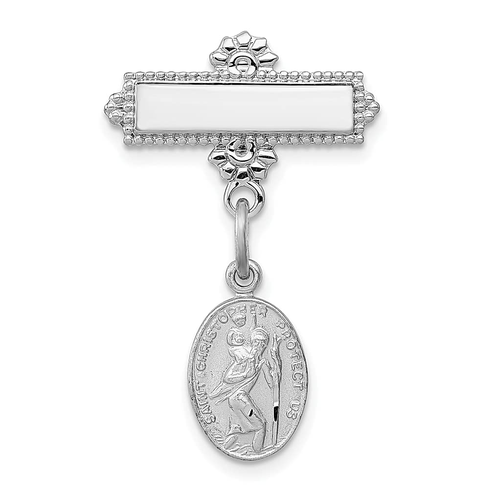 925 Sterling Silver Saint Christopher Medal Pendant Necklace - Religious Jewelry for Women, Patron Saint of Travelers - Perfect Gift for Military, Protection & Safe Travels (Ideal for Everyday Wear, Baptism, Confirmation & Blessings)
