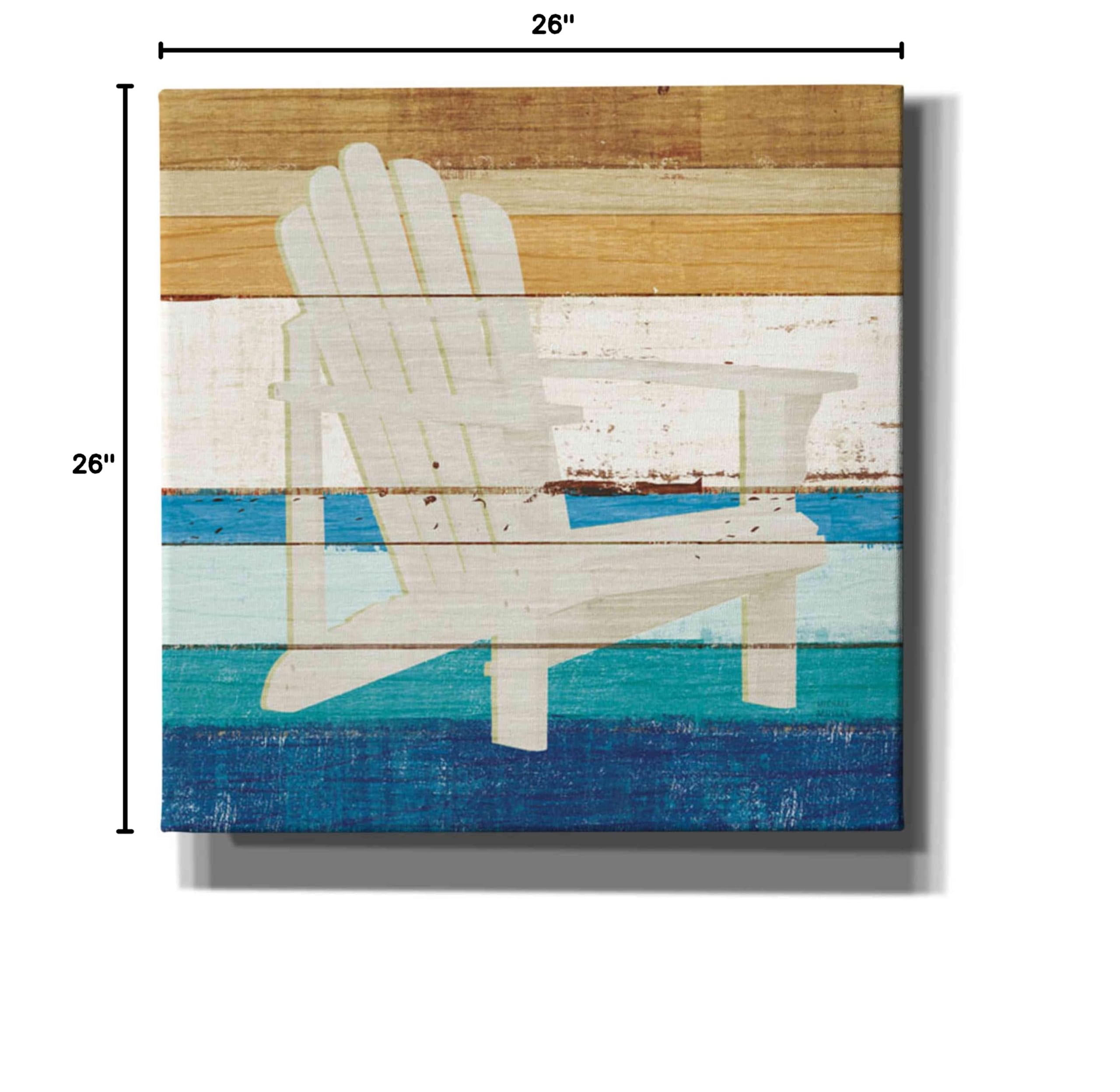 Beachscape IV by Michael Mullan - 26x26 Inch Coastal Canvas Wall Art for Living Room, Bedroom & Beach House Decor