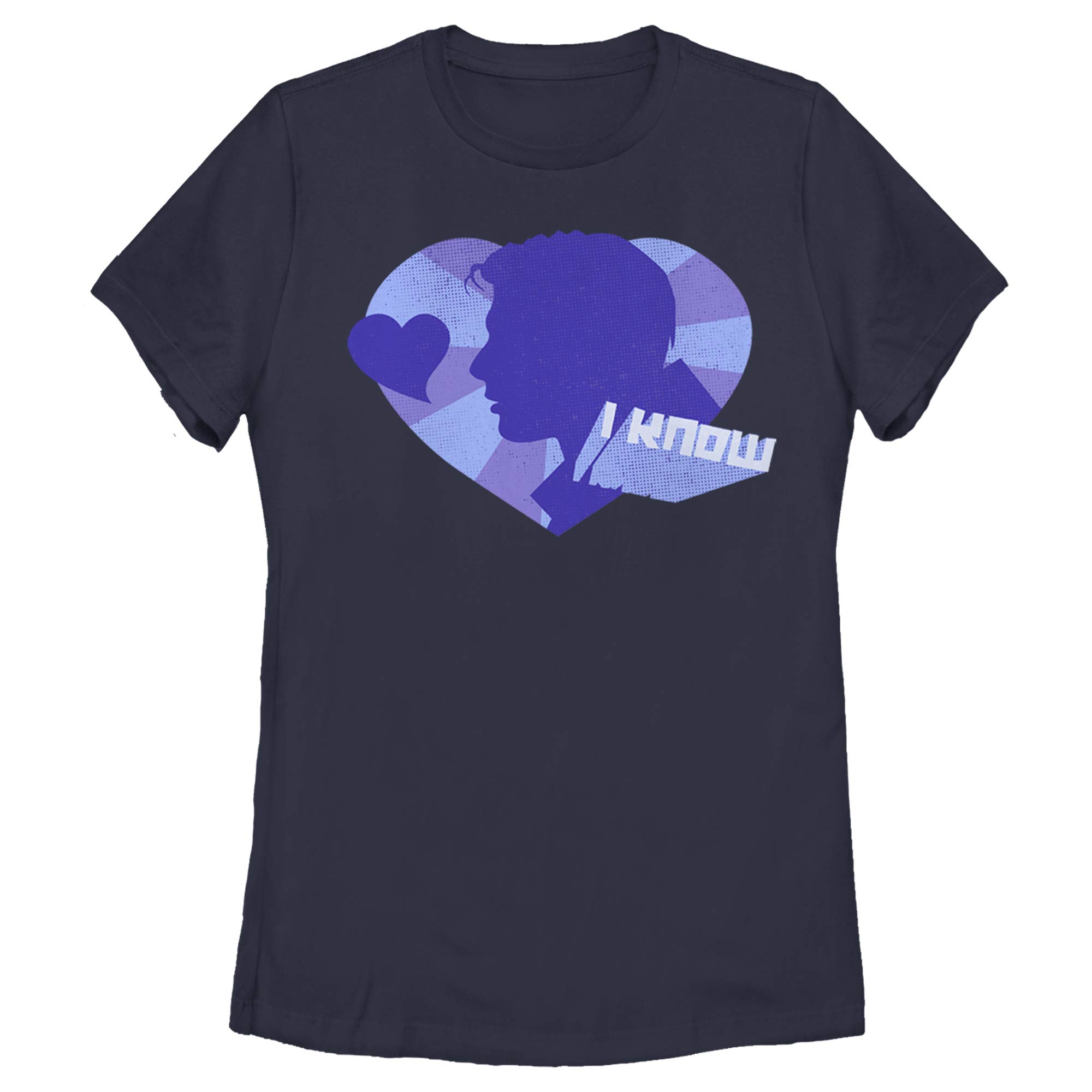 Women's Star Wars Han Solo 'I Know' Heart Graphic T-Shirt - Perfect for Cosplay, Gifts & Everyday Wear
