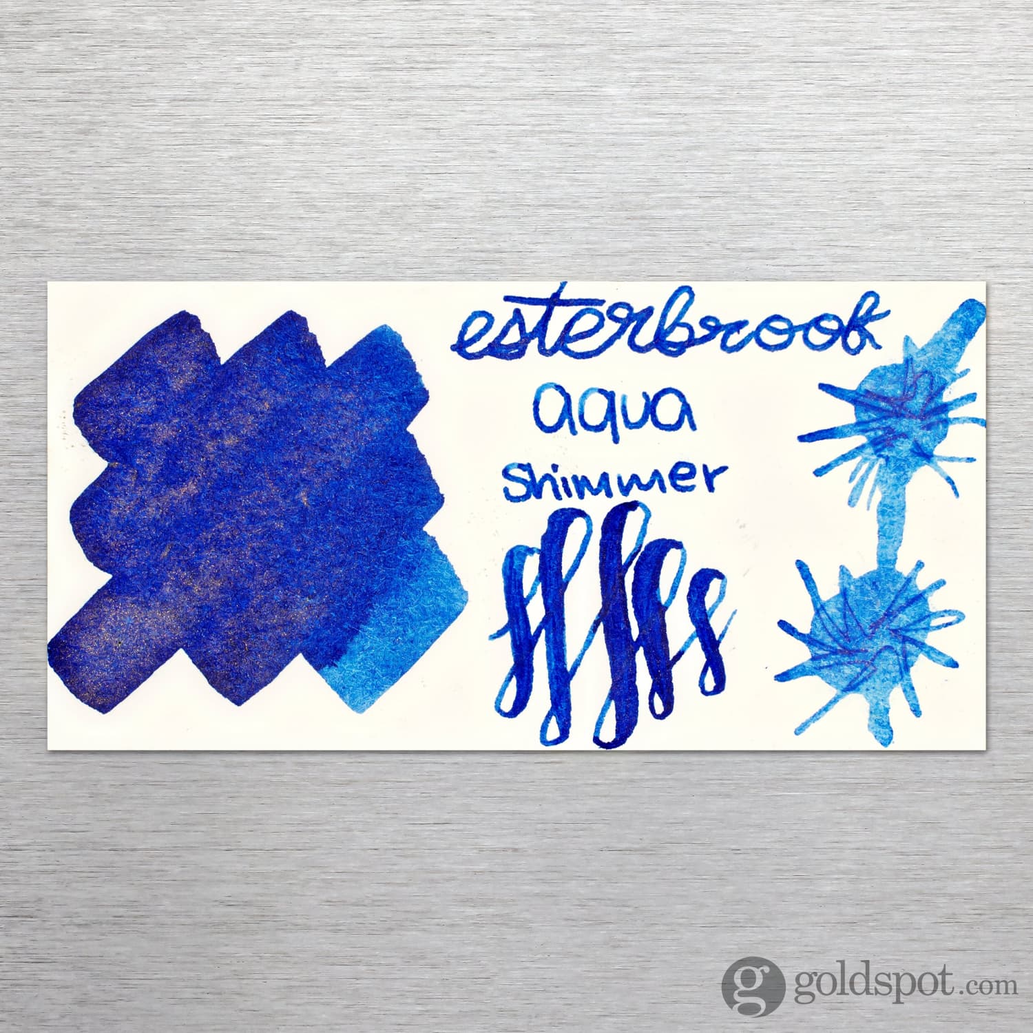 Esterbrook Shimmer Aqua Fountain Pen Ink - 50mL Bottle for Calligraphy, Writing & Art Projects - Premium Water-Based Ink for Smooth Flow & Vibrant Colors