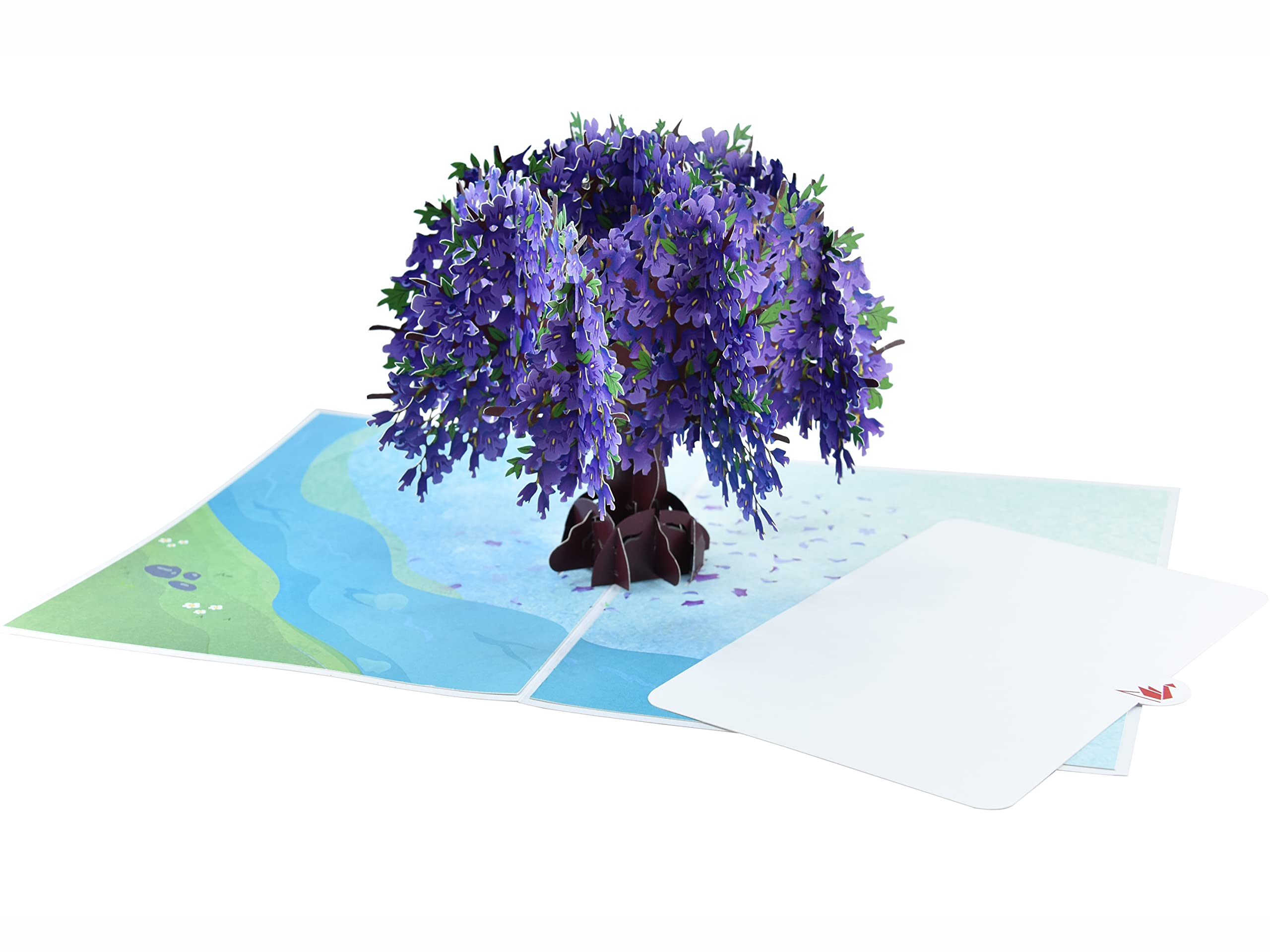 Jacaranda Tree Pop Up Greeting Card - Elegant Birthday, Mother's Day, Father's Day, Valentine's & Retirement Gift - Perfect for Special Occasions & Thoughtful Surprises