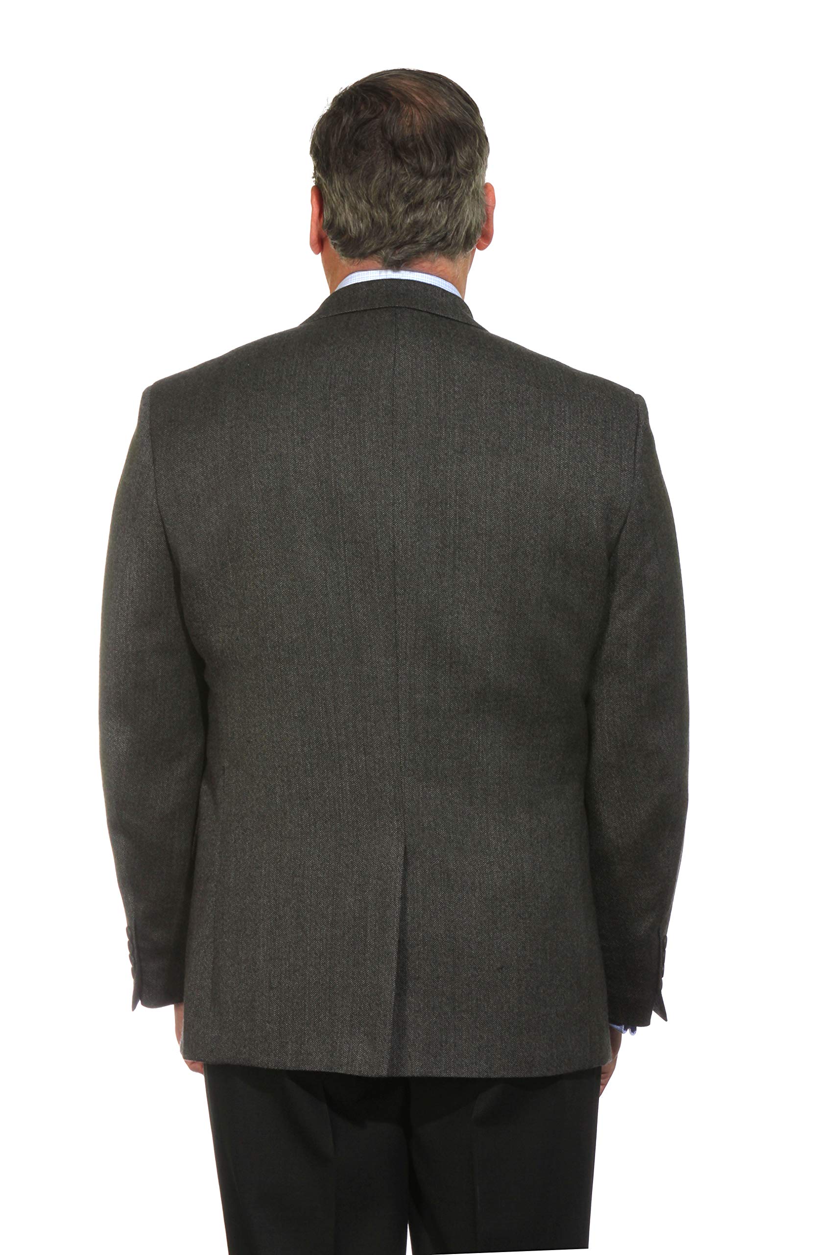 Grey Herringbone Sport Coat for Men - Regular, Big & Tall Sizes | Perfect for Business Casual, Weddings & Formal Events