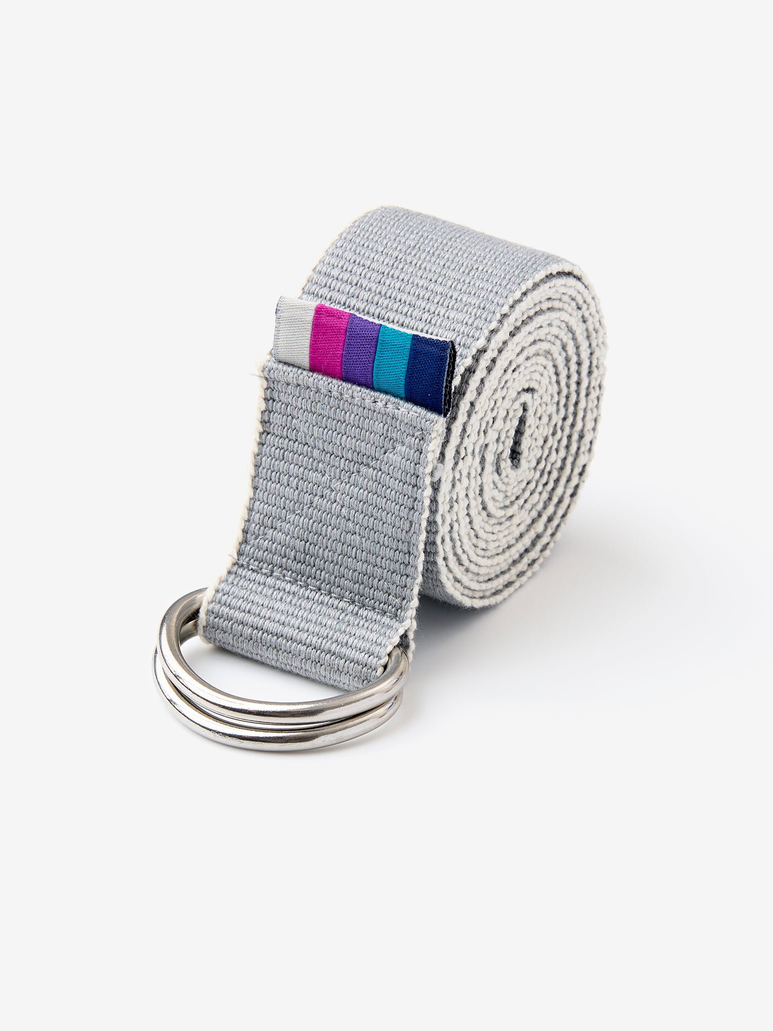 Yogamatters Organic Cotton Chambray D-Ring Yoga Belt for Stretching, Flexibility & Yoga Poses - Perfect for Home Practice & Studio Sessions