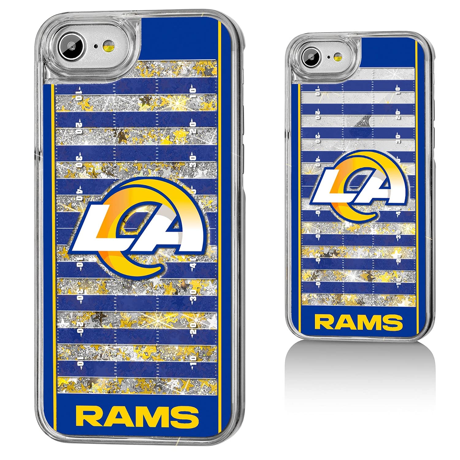 Los Angeles Rams iPhone Glitter Case - Stylish Protective Cover for iPhone 12/13/14 Pro Max | Perfect for Football Fans & Game Day Accessories