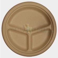 10 Inch Eco-Friendly 3 Compartment Plates - Biodegradable Plant Fiber Dinnerware for Parties, Picnics & Sustainable Dining
