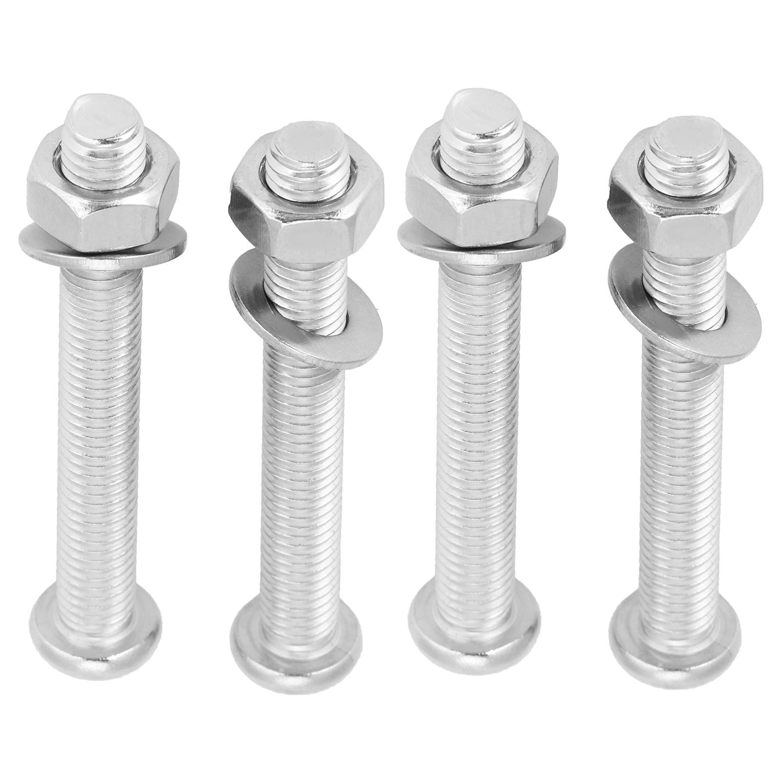 Stainless Steel Pool Ladder Bolts and Nuts Set - 4pcs Heavy Duty Hardware for Inground/Above Ground Swimming Pool Ladder Installation and Repair