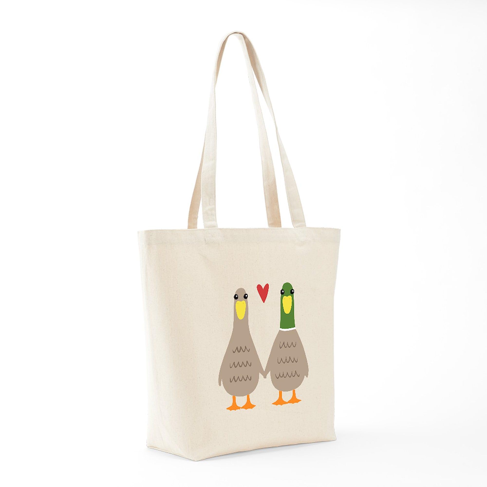 Love Ducks Natural Canvas Tote Bag - Eco-Friendly Reusable Shopping Bag for Groceries, Beach & Daily Use | CafePress