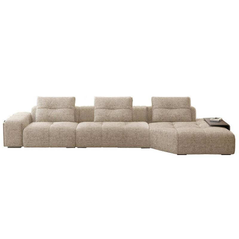 L-Shaped Sectional Sofa with Chaise Lounge for 2 People - Sturdy Hidden Support Frame - Perfect for Small Living Rooms, Apartments & Home Theater Seating
